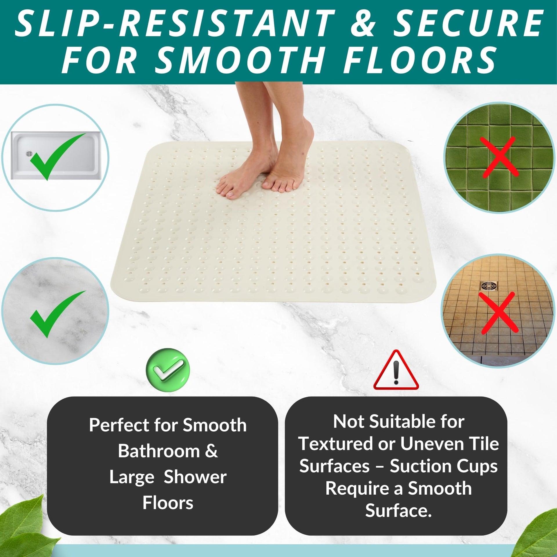 Extra Large Square Non Slip Shower Mat
