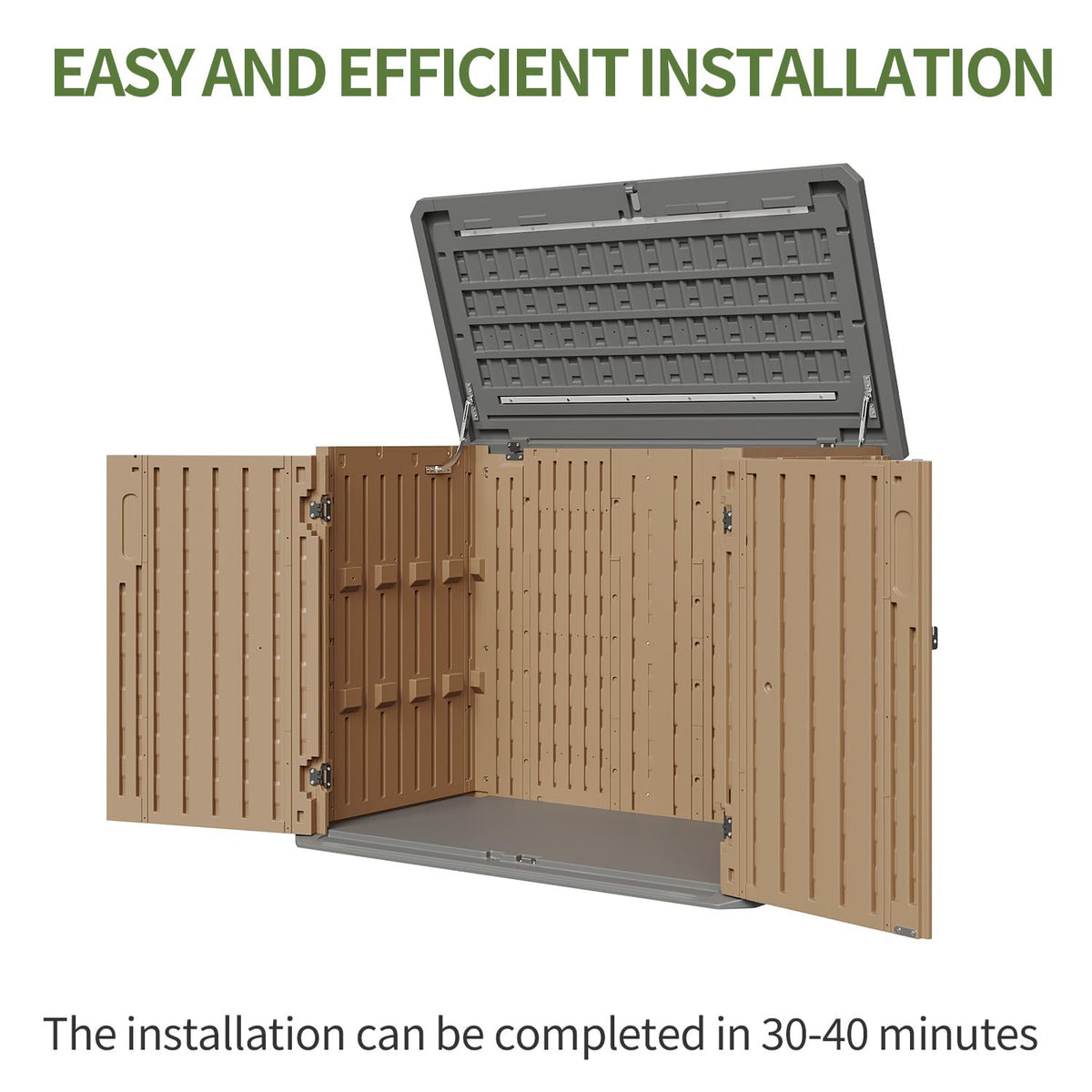 Outdoor Storage Cabinet 35 Cu.Ft Outdoor Trash Can Storage Shed