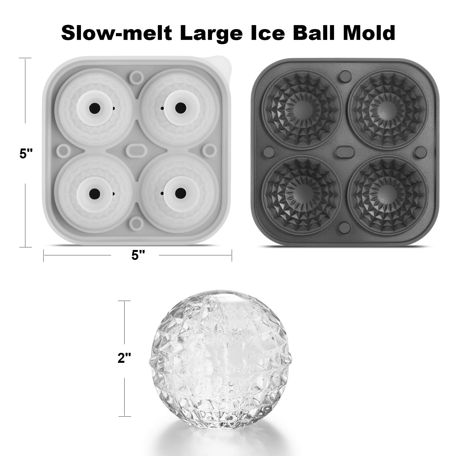 3D Ball Crystal Ice Cube Tray
