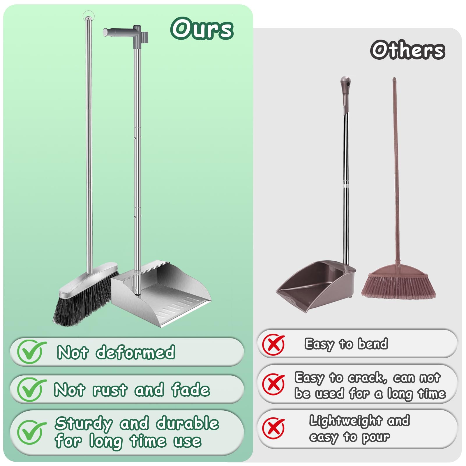 Dustpan with Broom Set