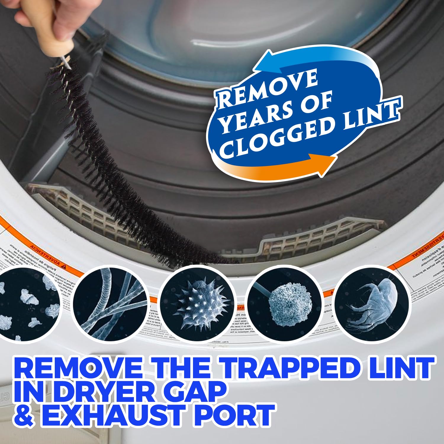 35FT Dryer Vent Cleaner Kit 58Pcs