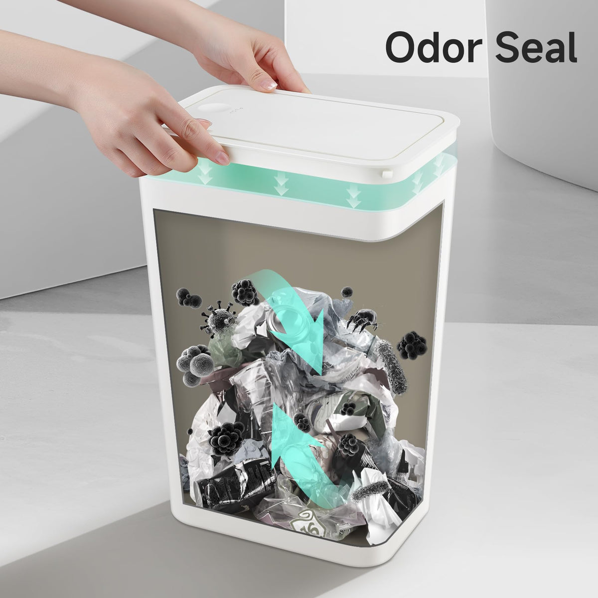 Bathroom Trash Can with Lid (2 Count)