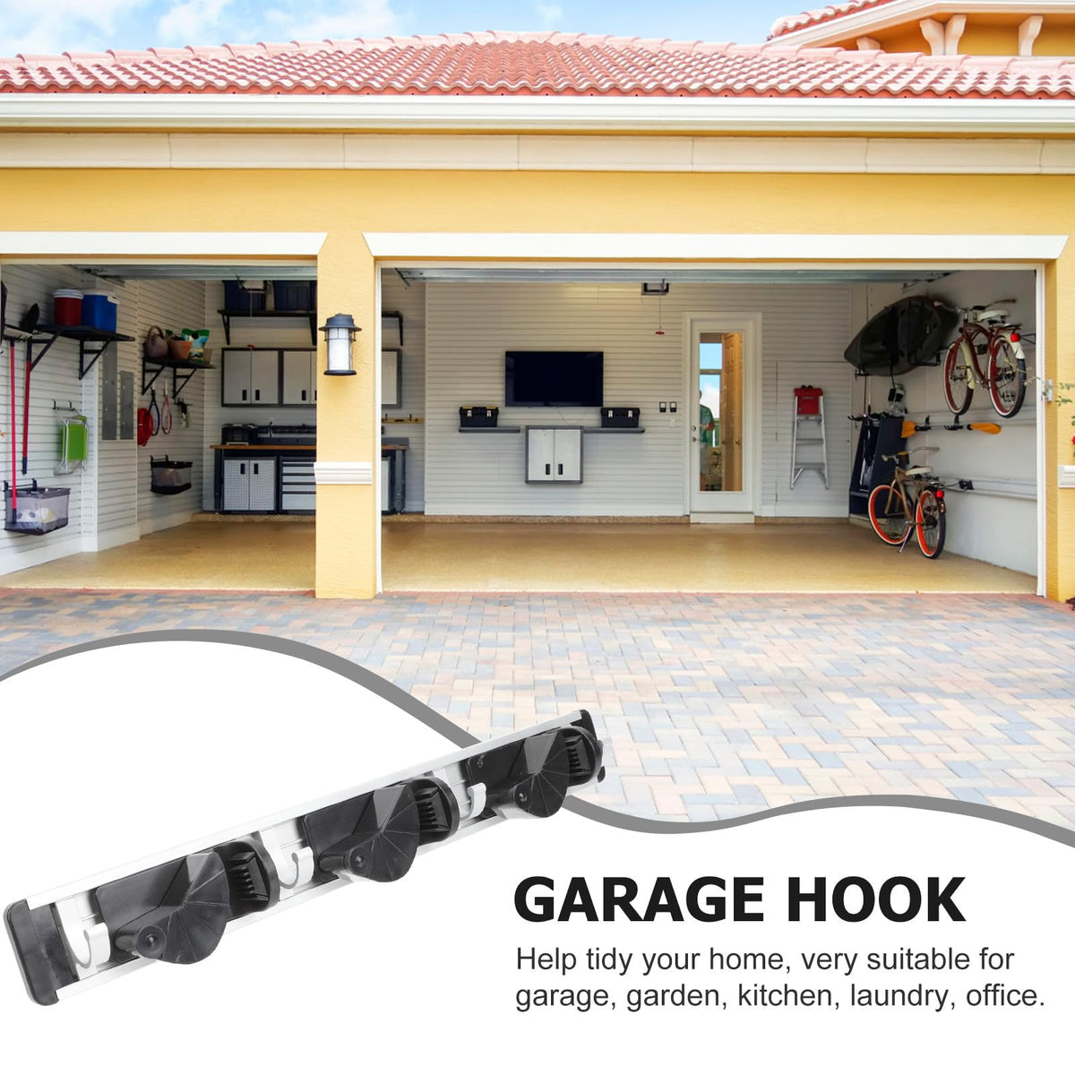 Wall Mounted Mop Holder and Broom Rack