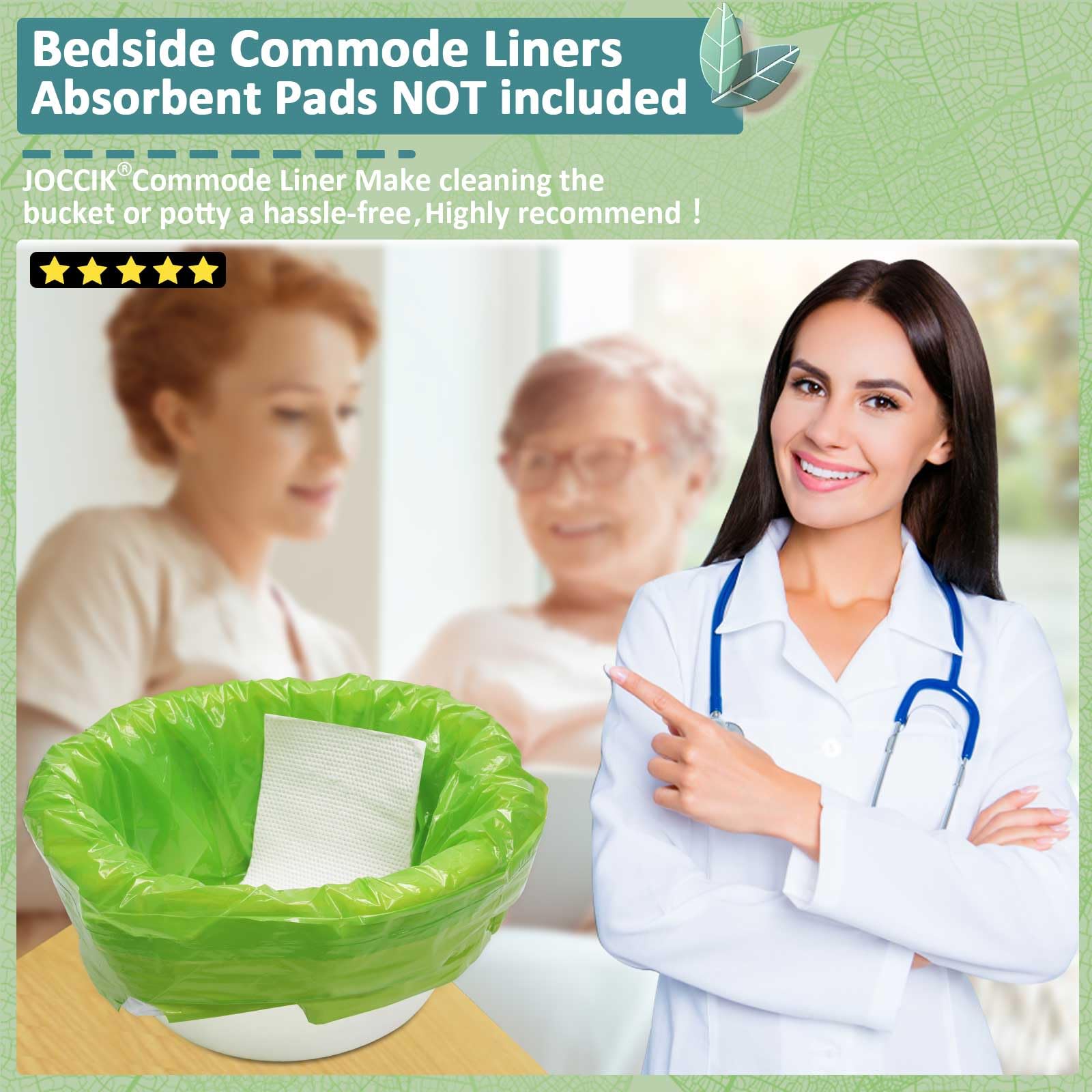 Commode Liners for Bedside Commode Vanilla Scented 150pcs Disposable Bags Universal Fit Most Standard Toilet Chair Bucke (150 Count)