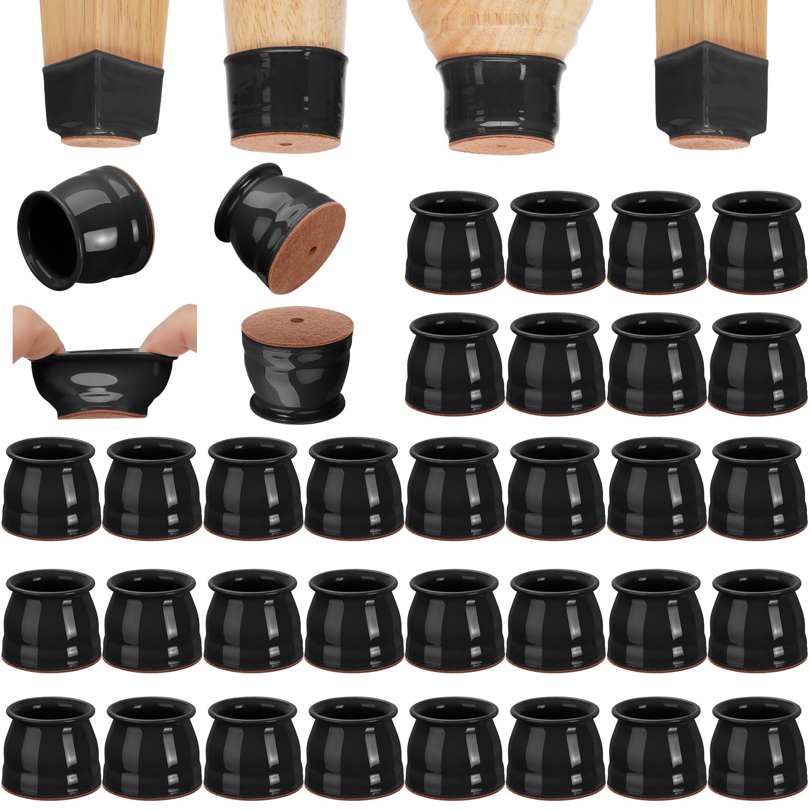 32 Pack Chair Leg Floor Protectors for Hardwood Floors (32 Count)