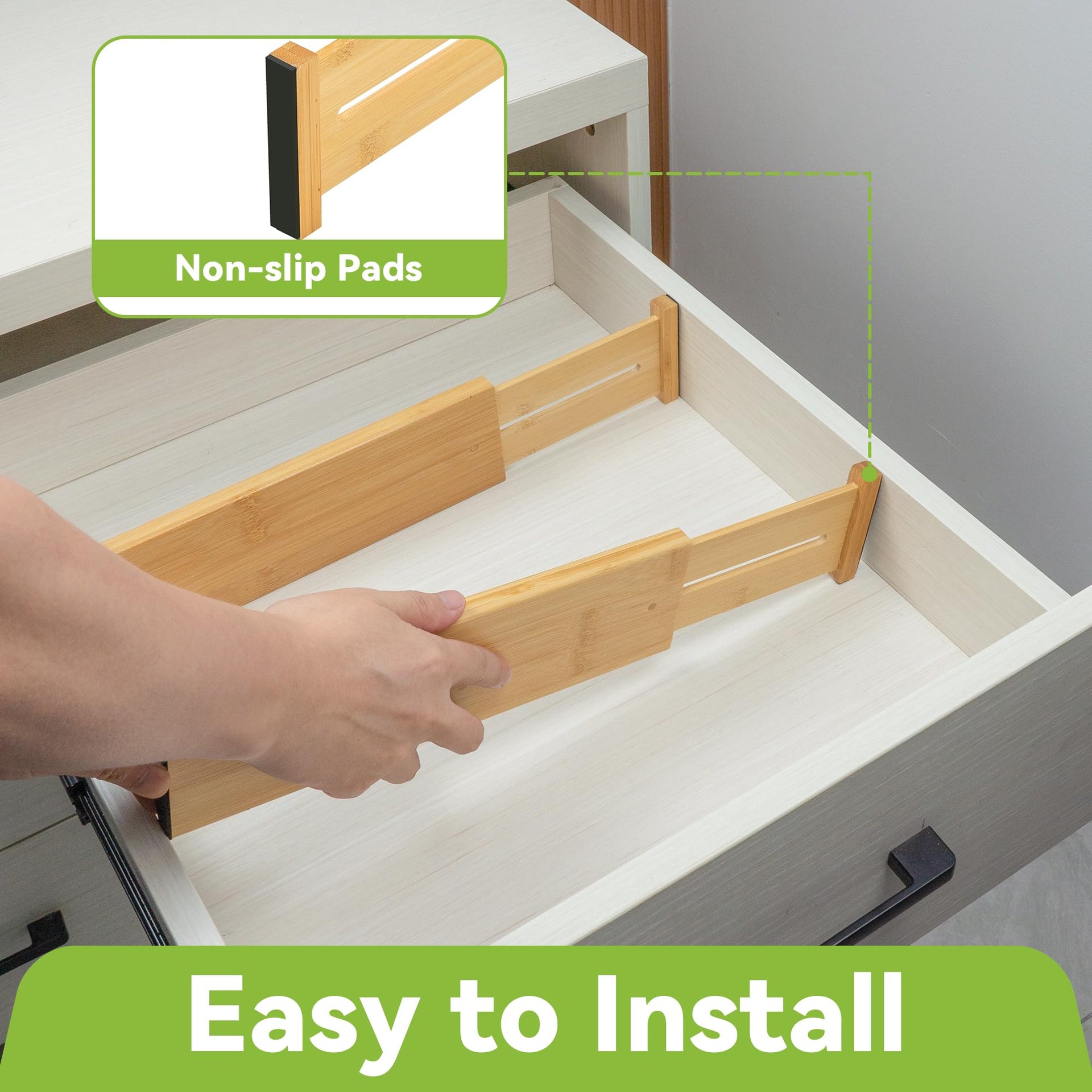 Bamboo Dresser Drawer Dividers
