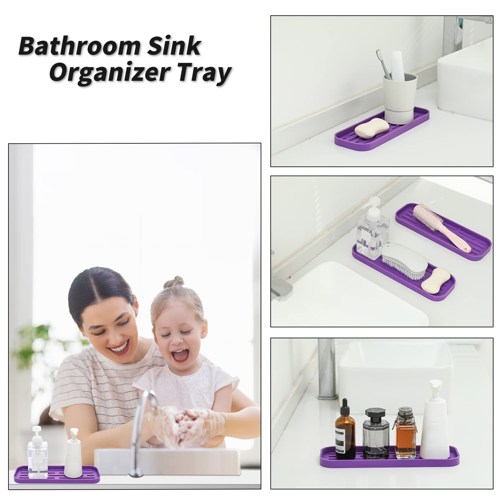 Silicone Kitchen Sink Organizer Tray for Multiple Usage