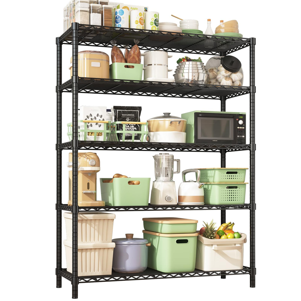 45" W x 20" D x 72" H Heavy Duty Wire Shelving Unit