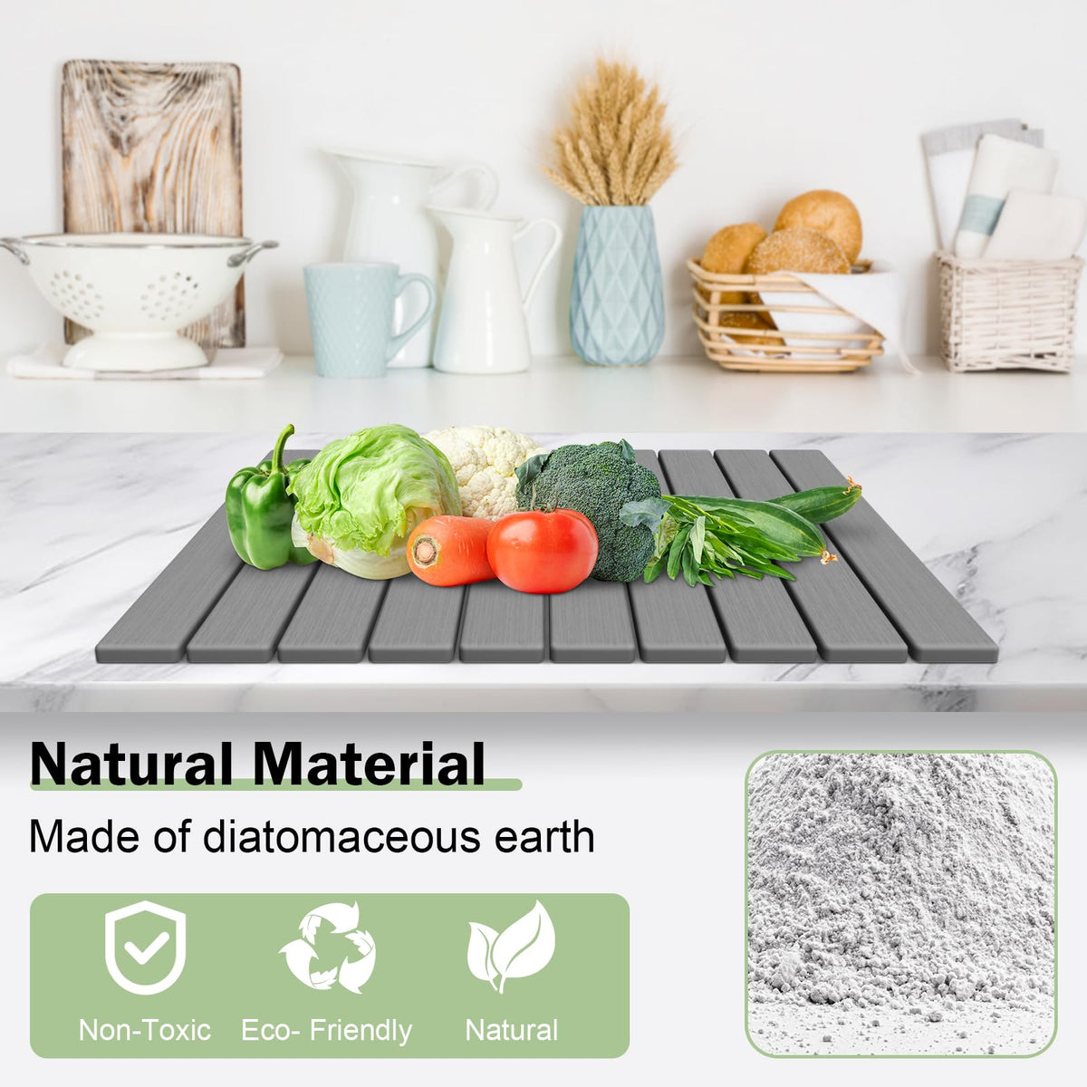 Stone Dish Drying Mat for Kitchen Counter
