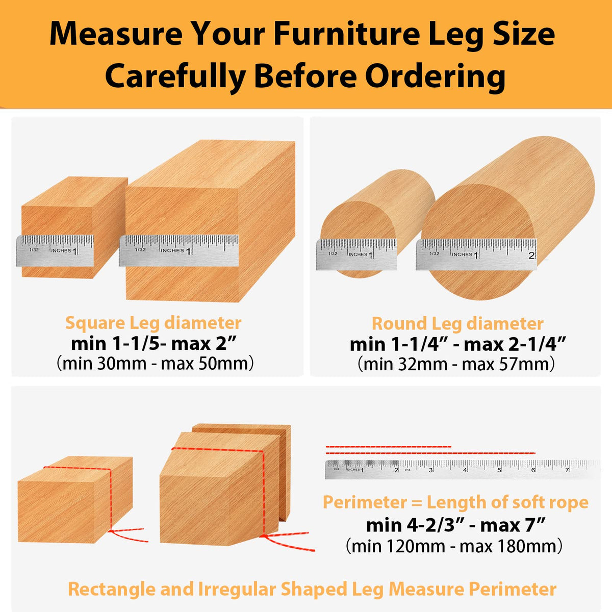 24 Pcs Extra Large Round Silicone Chair Leg Floor Protectors (24 Count)