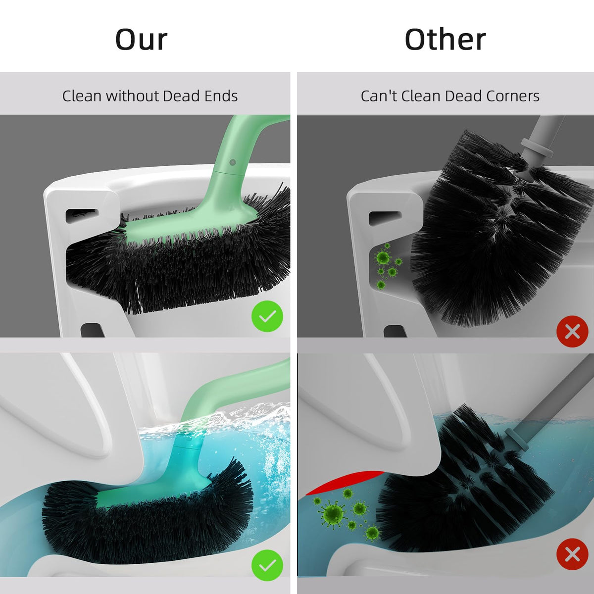 Toilet Bowl Brush Holder Set