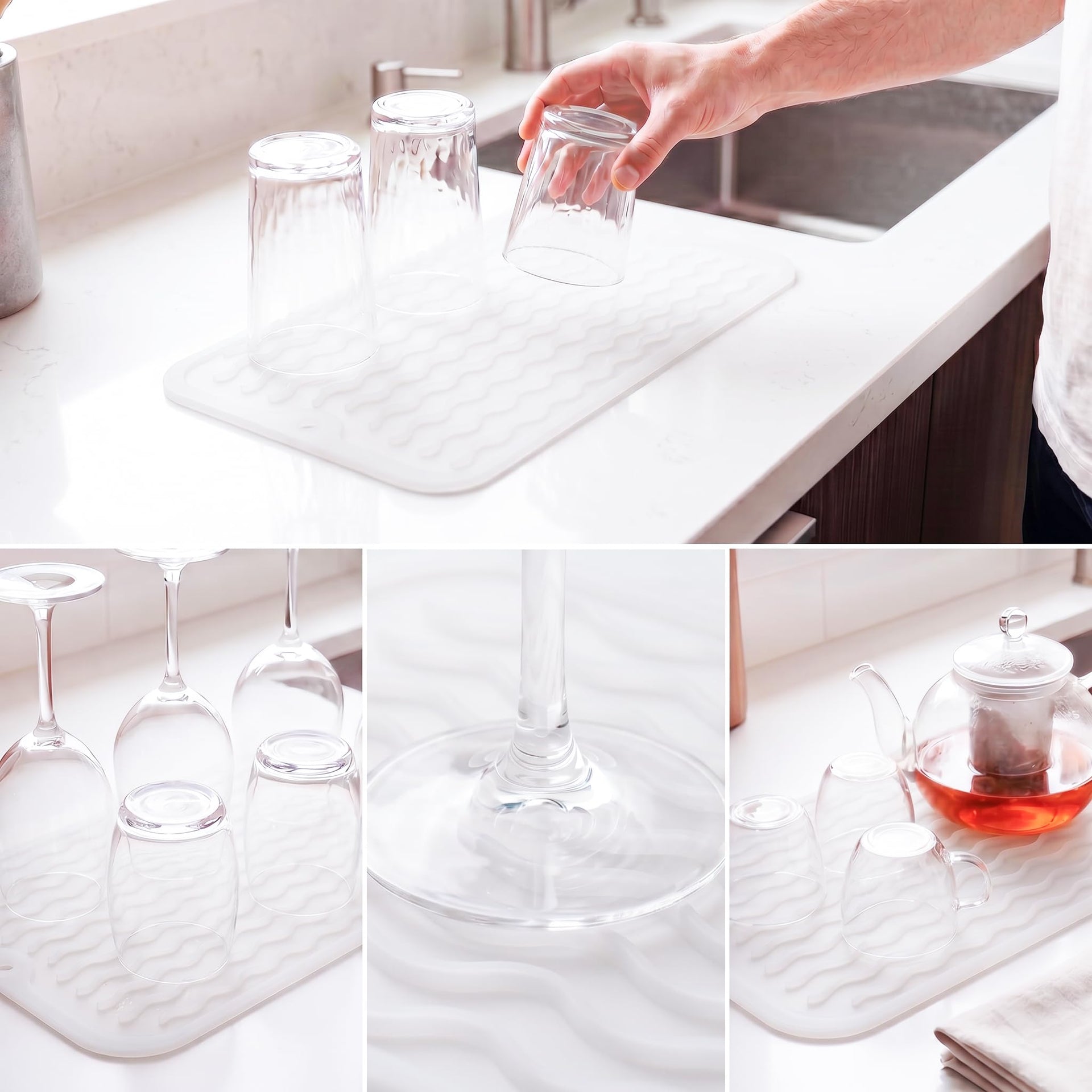 Silicone Dish Drying Mat for Multiple Usage