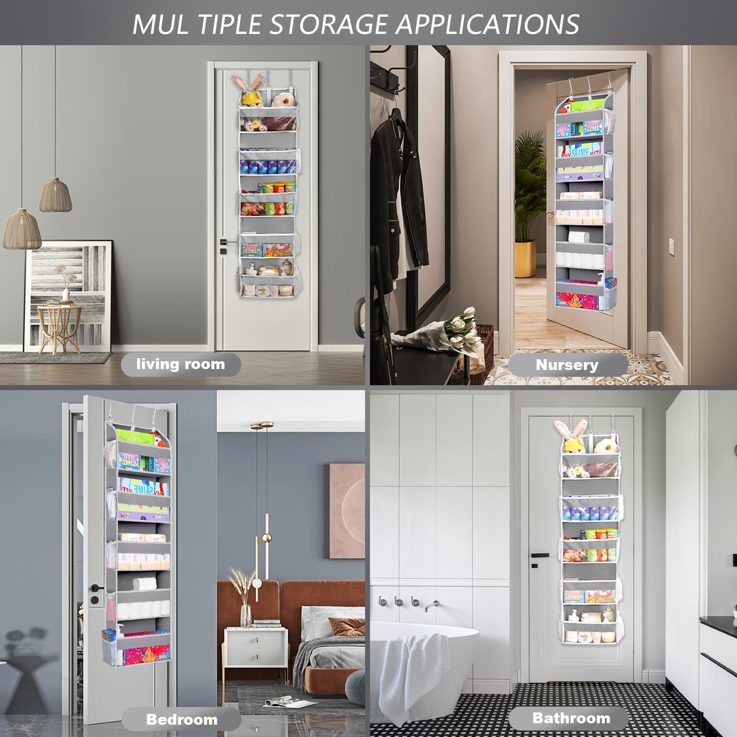 2 Pack Over the Door Storage Organizer (2 Count)