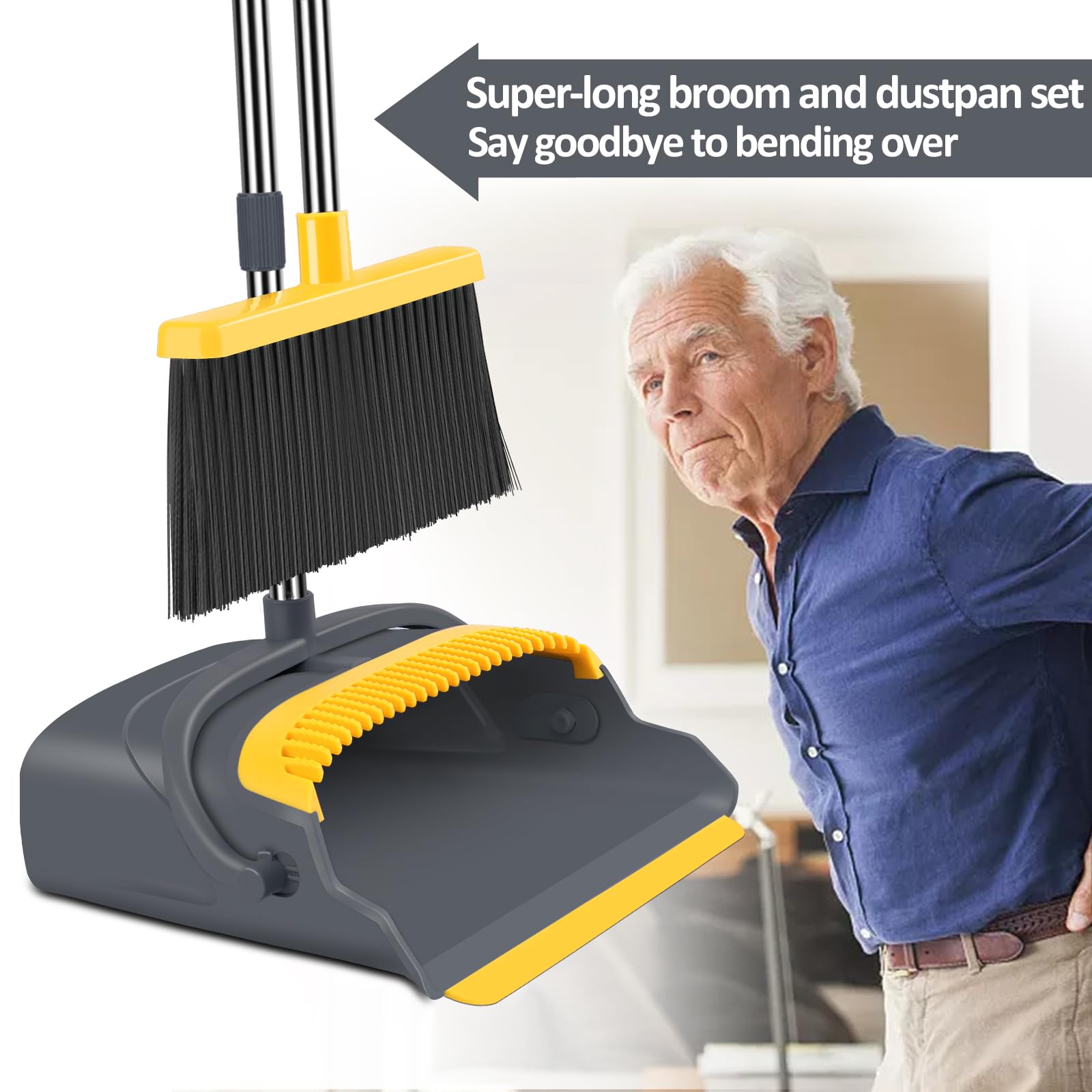 Upgrade Broom and Dustpan Set