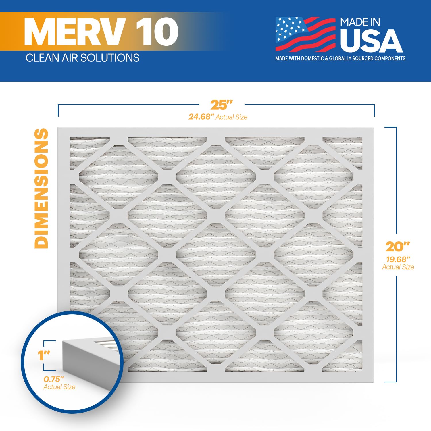 TruFilter 20x25x1 MERV 10 (6 Count)
