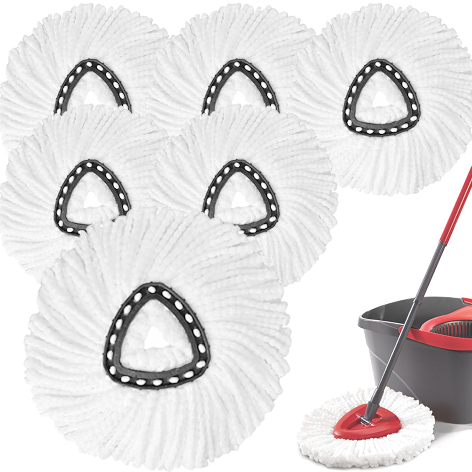 6 Pack Spin Mop Replacement Heads