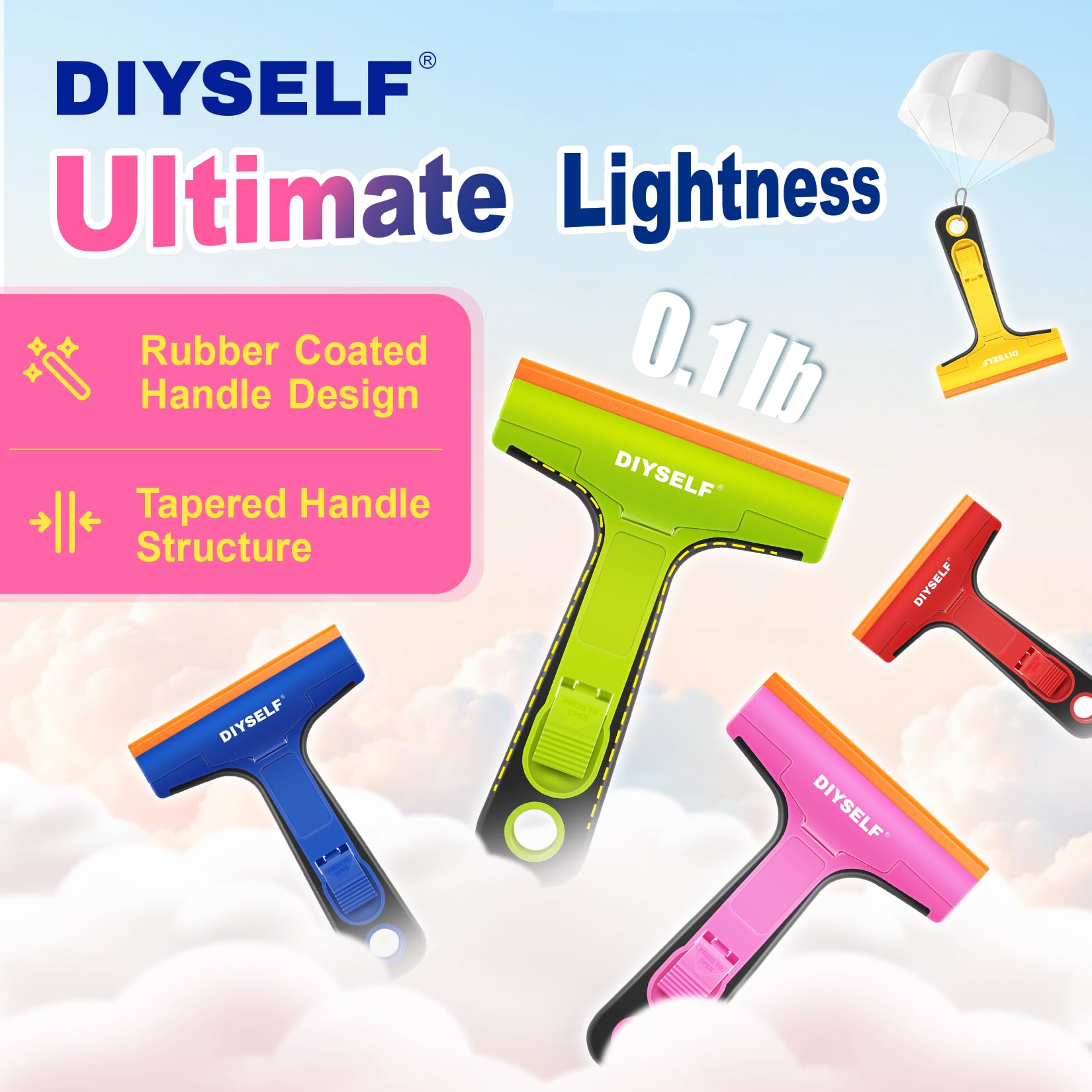 Plastic Glass Scraper Tool with 5 Pcs 4