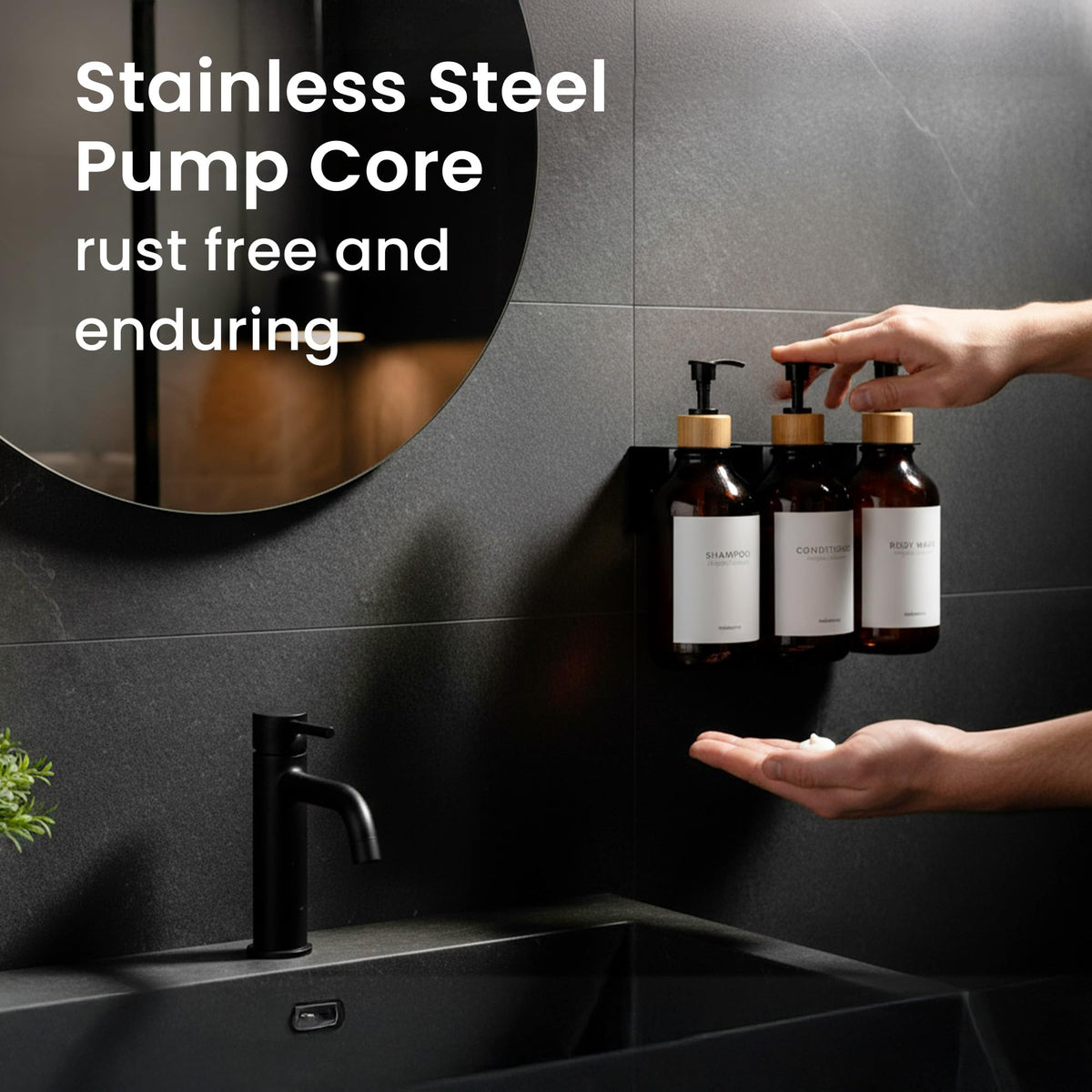 Shampoo and Conditioner Dispenser (3 Count)