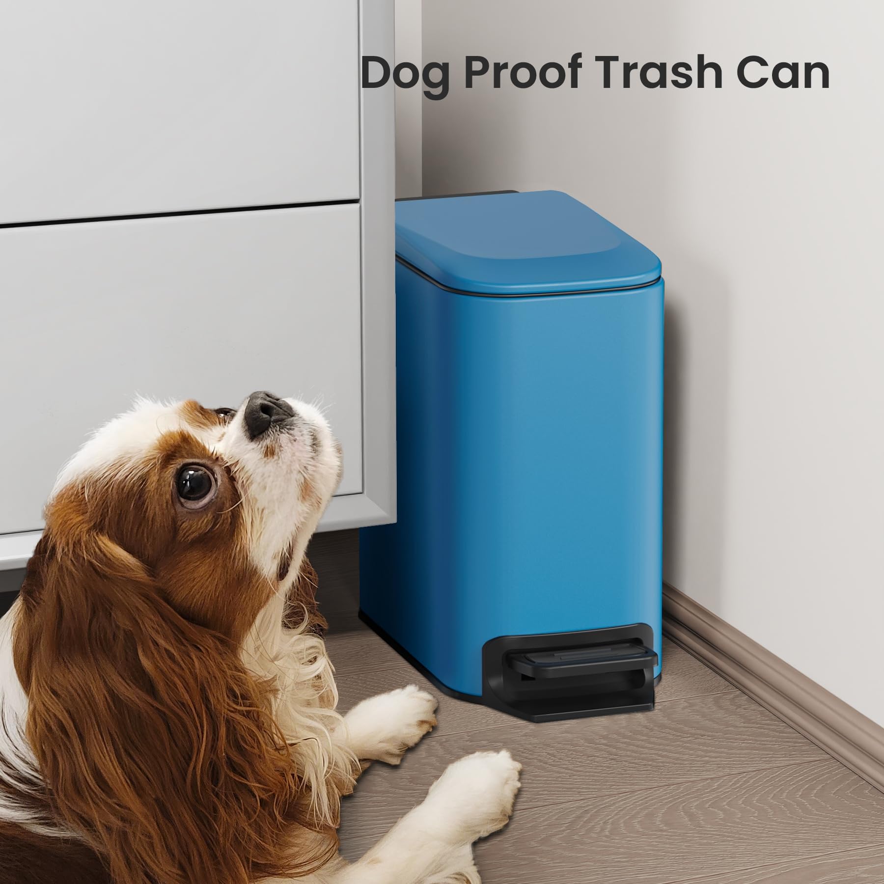 Small Bathroom Trash Can with Lid