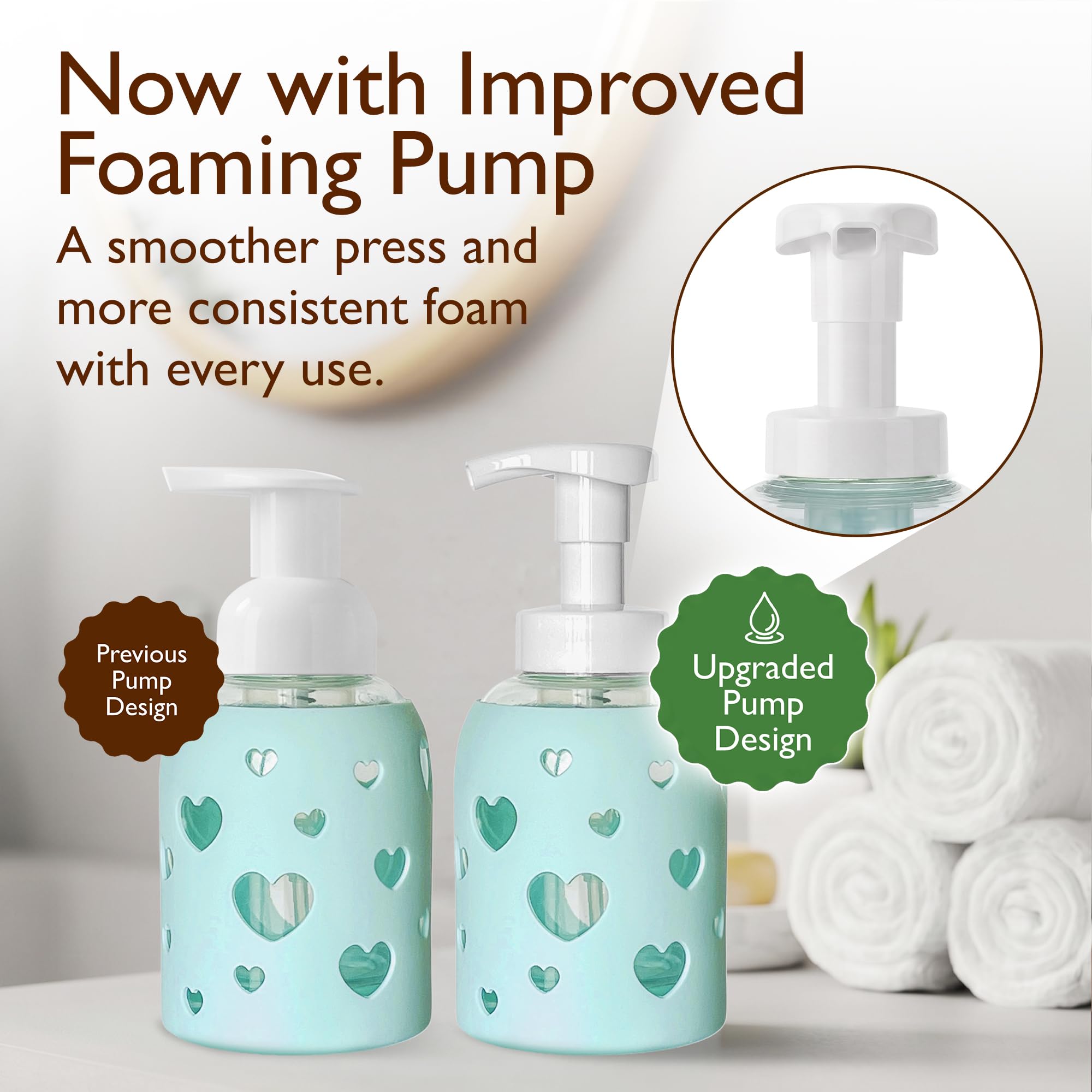 Foaming Hand Soap Dispenser Glass