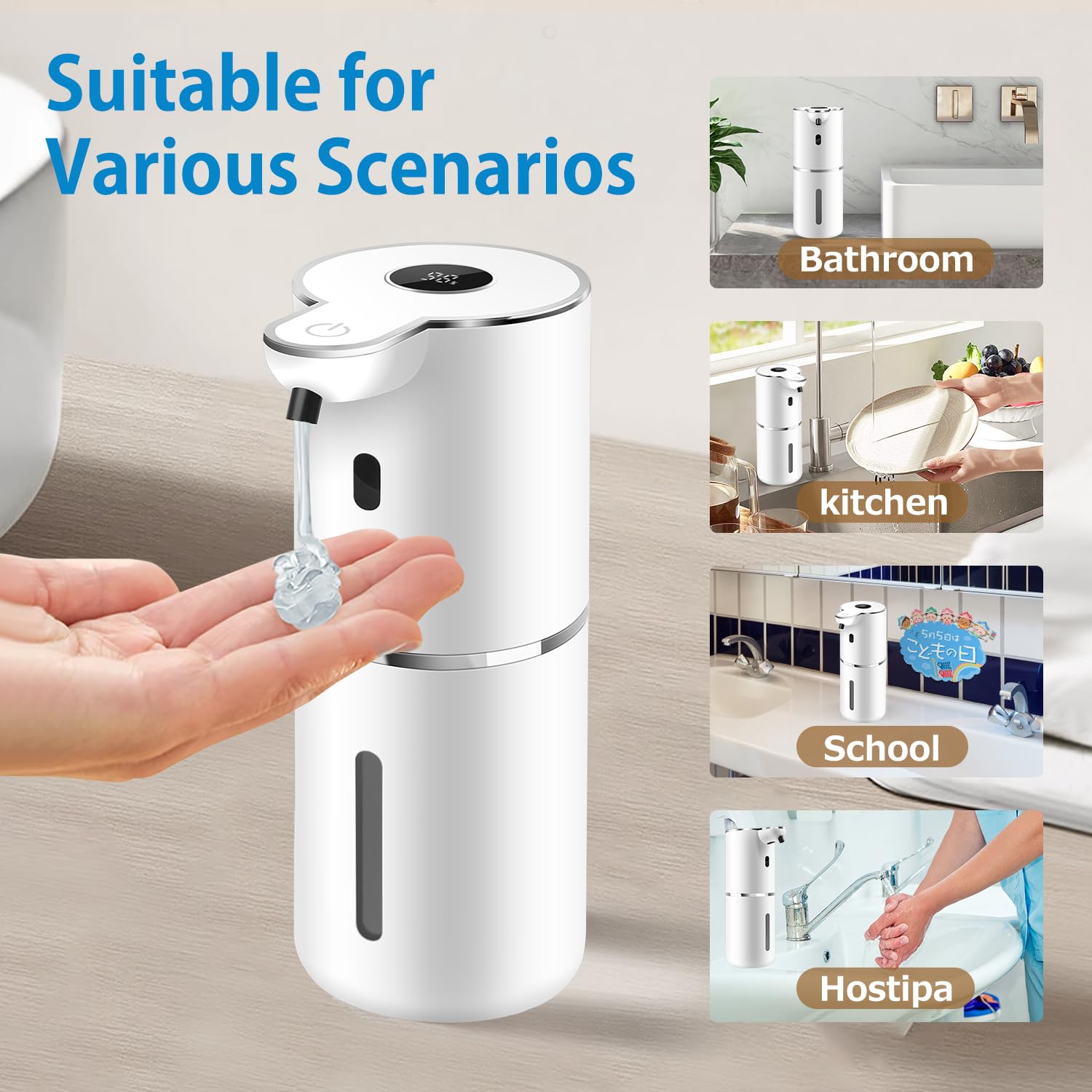 Automatic Liquid Soap Dispenser with 6 Levels Soap Adjustable