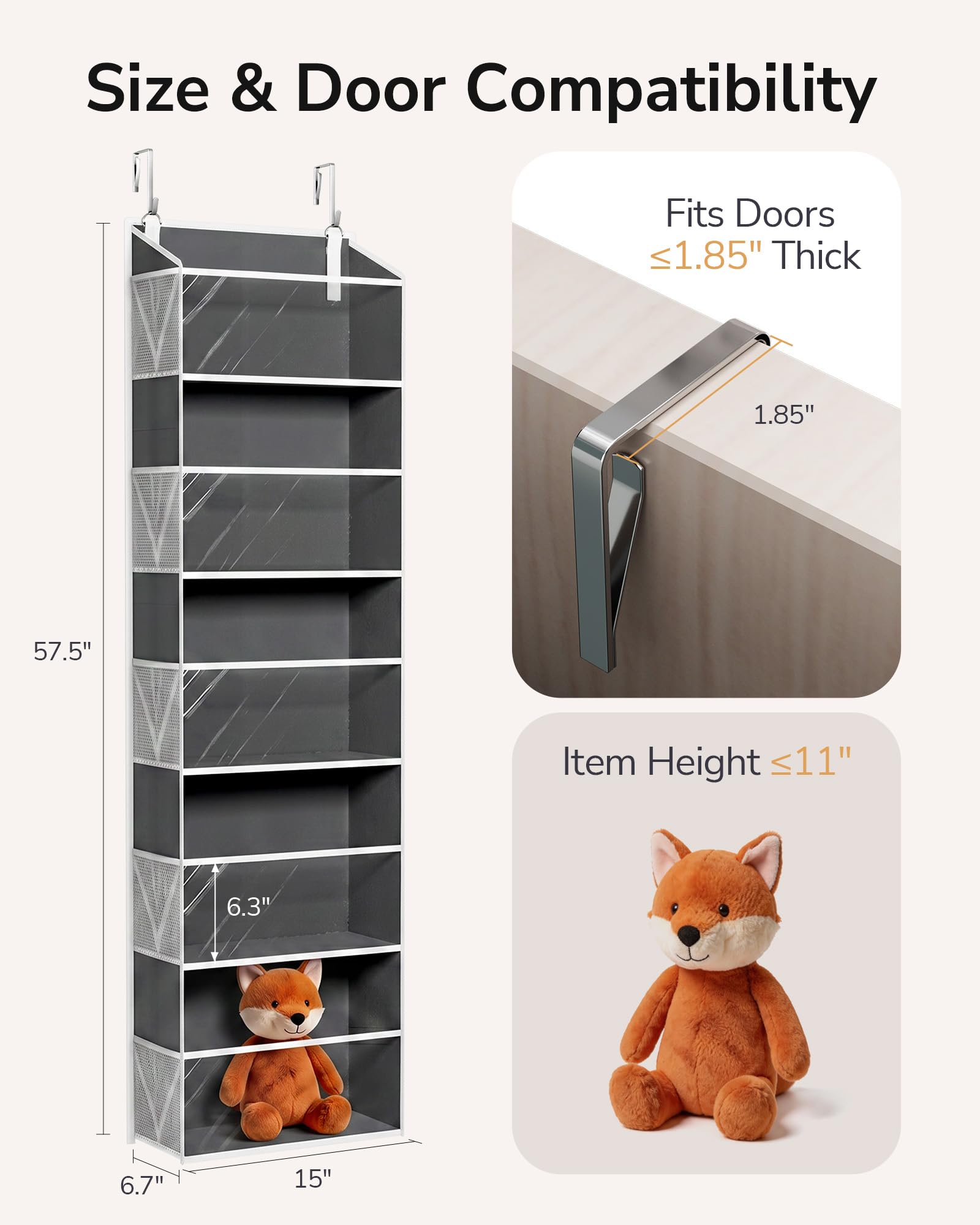 Stuffed Animal Organizer Over the Door