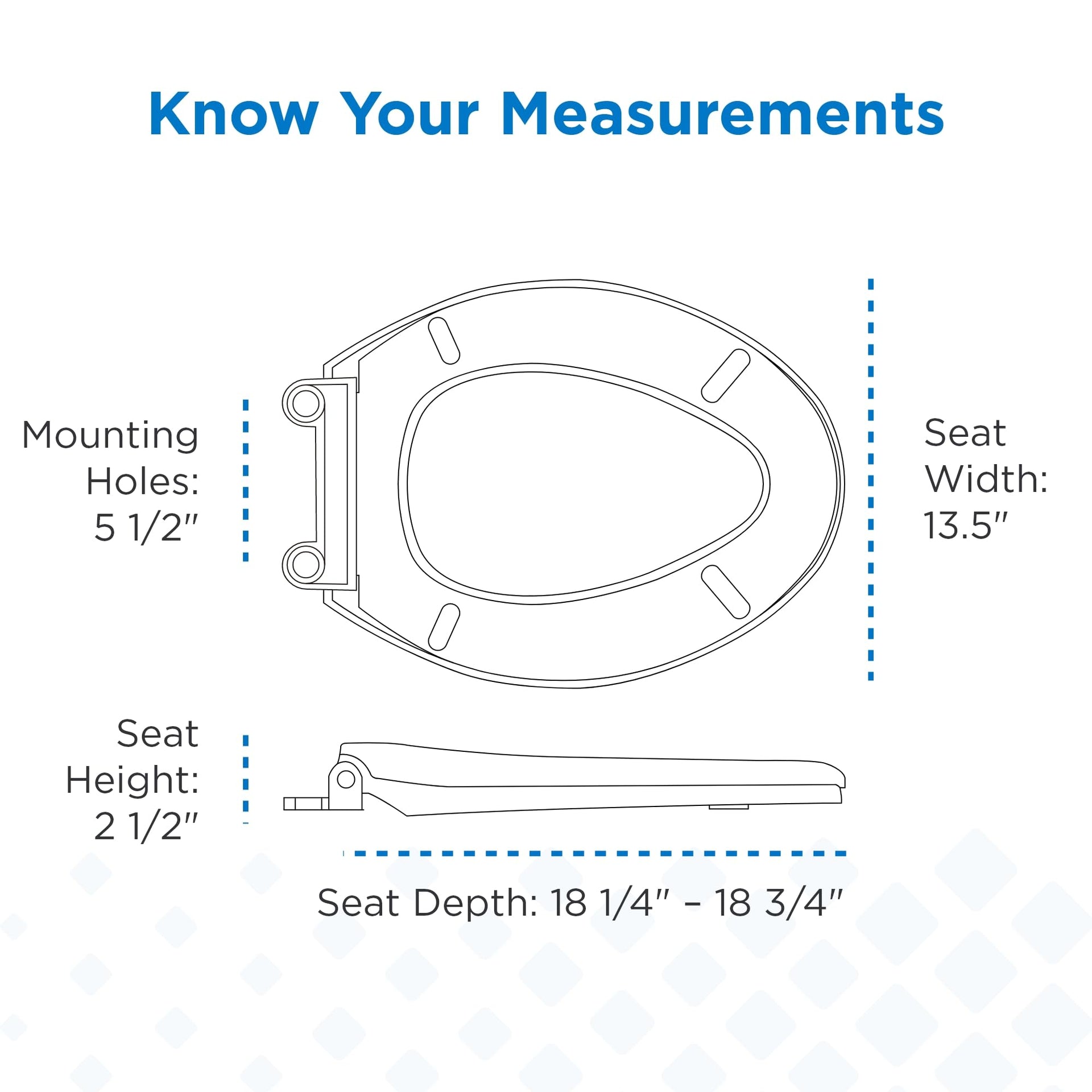 Universal Elongated Toilet Seat with Cover