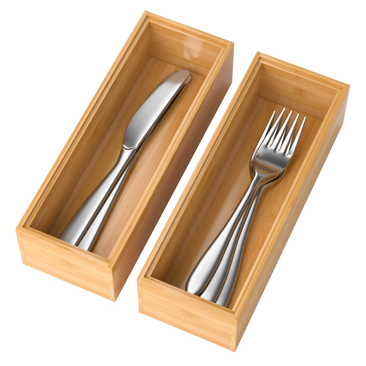 Bamboo Drawer Organizer (2 Count)
