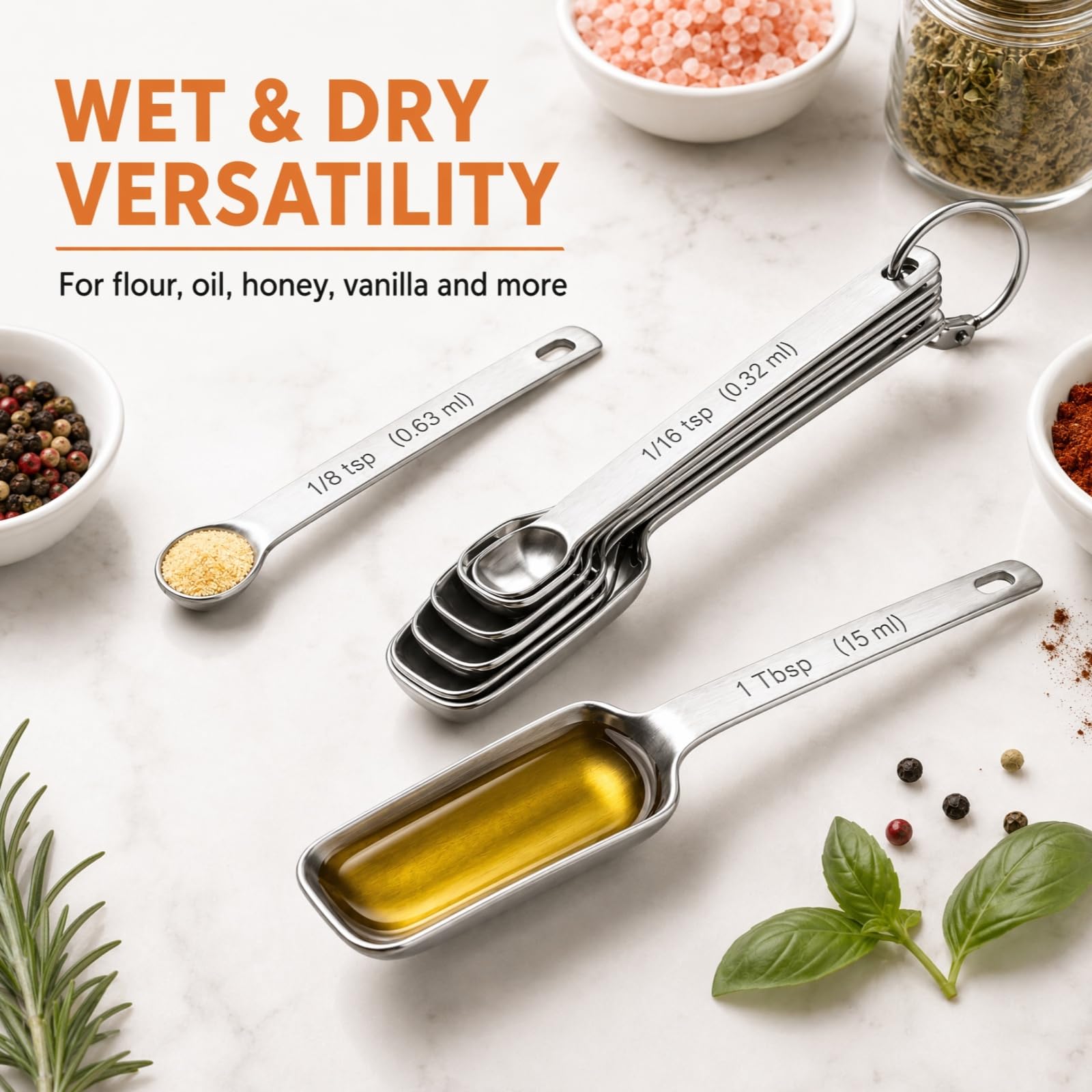 Stainless Steel Measuring Spoons Set of 13 (13 Count)