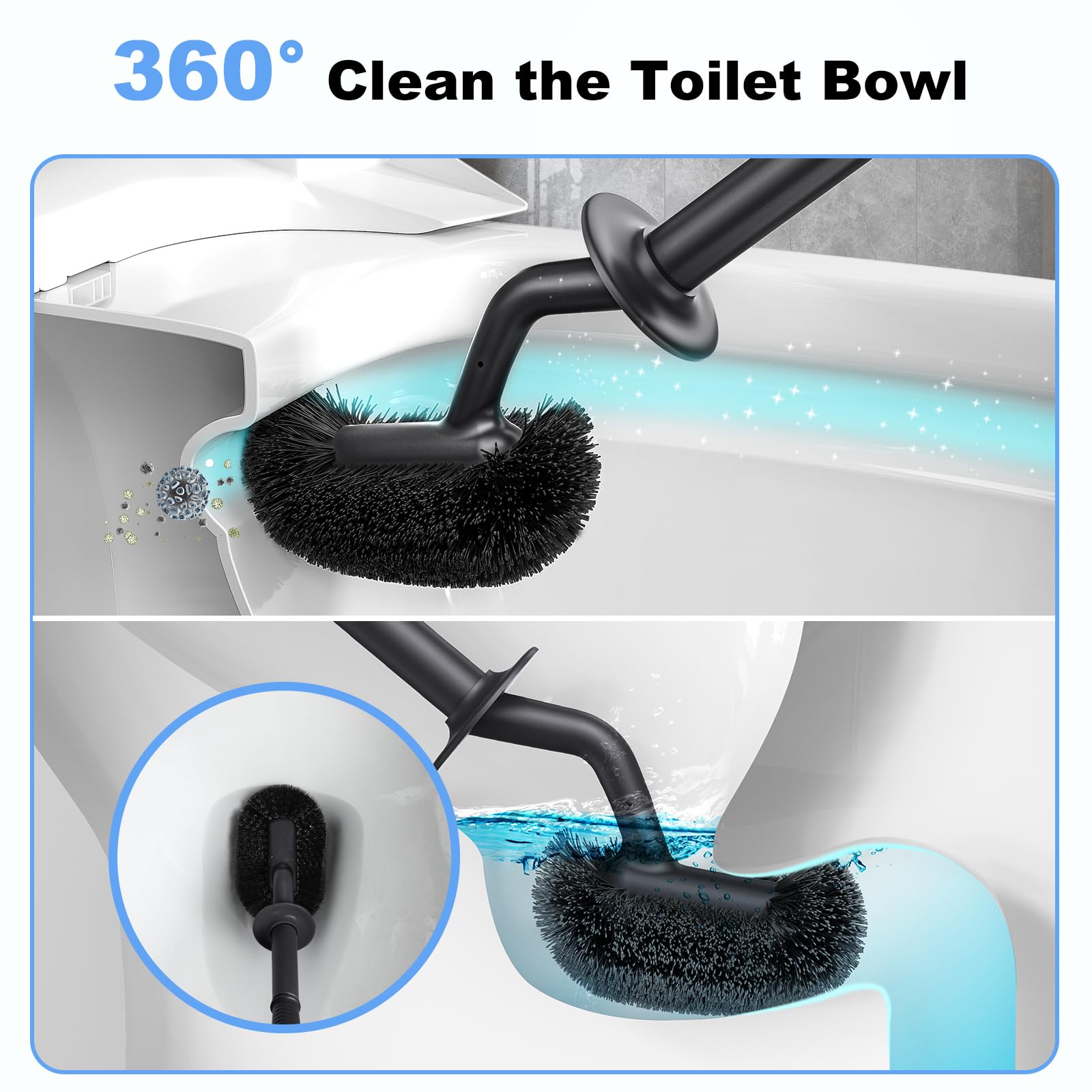 Toilet Bowl Brush Holder Set