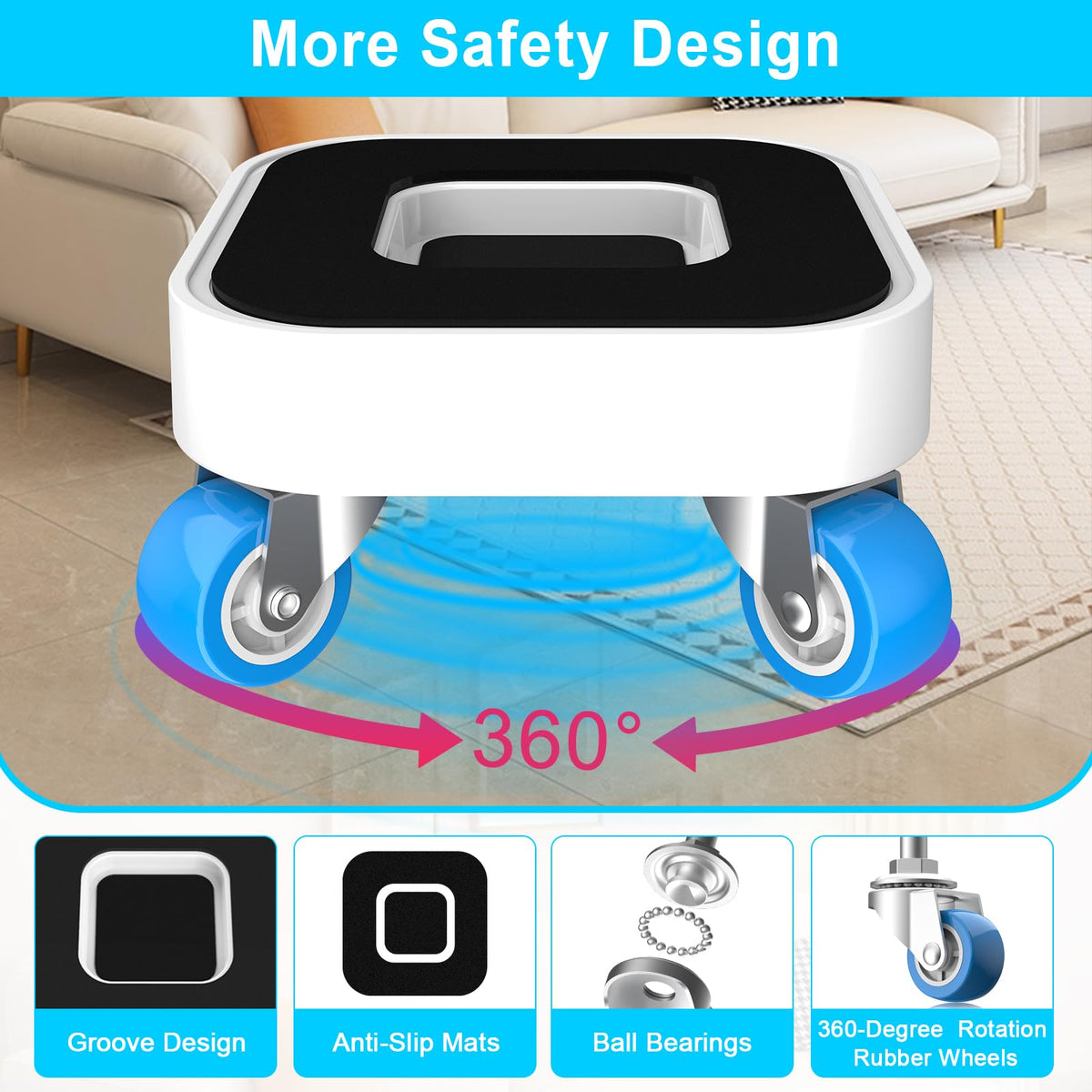 New Upgrade Furniture Movers with Wheels (4 Count)