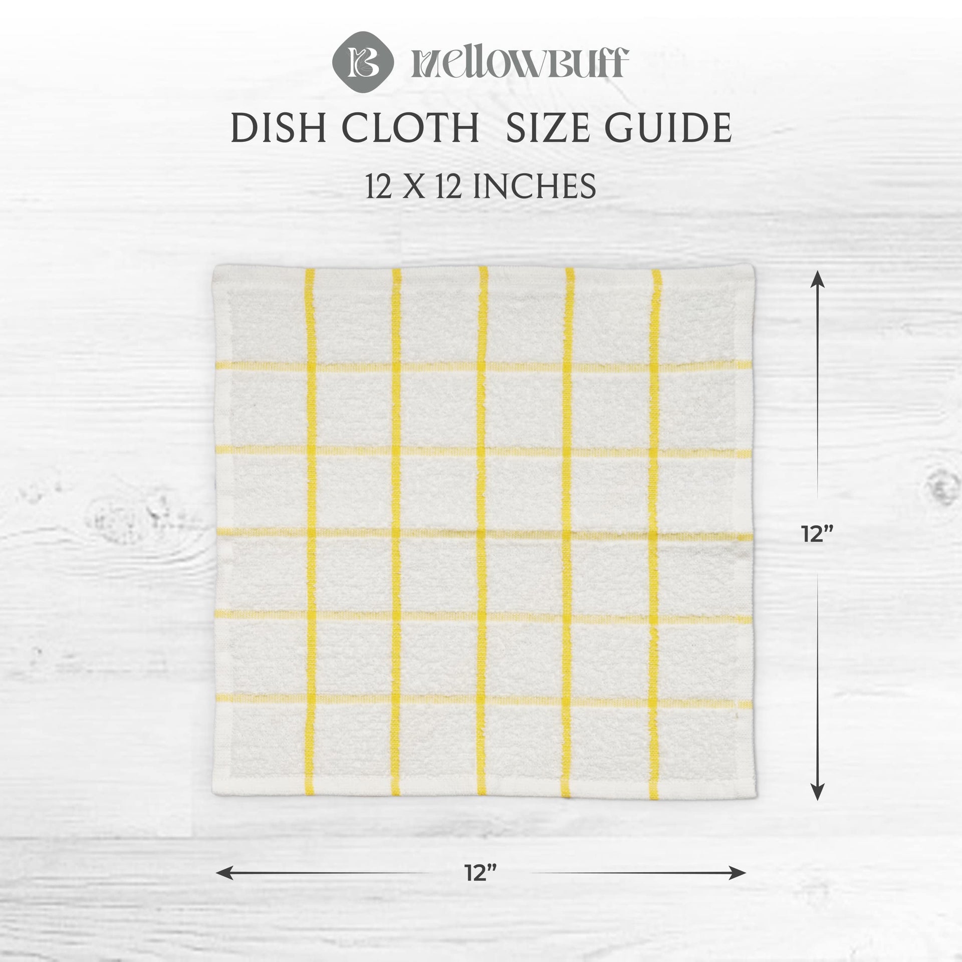 100% Cotton Terry Dish Cloth & Dish Towel (6 Count)