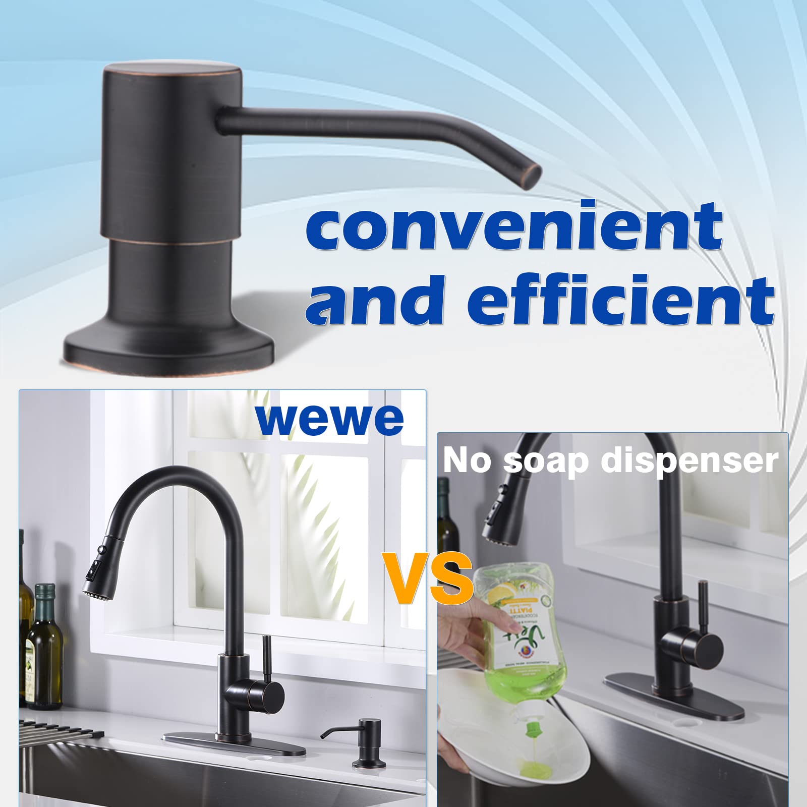 Built in Soap Dispenser Kitchen Countertop Oil Rubbed Bronze