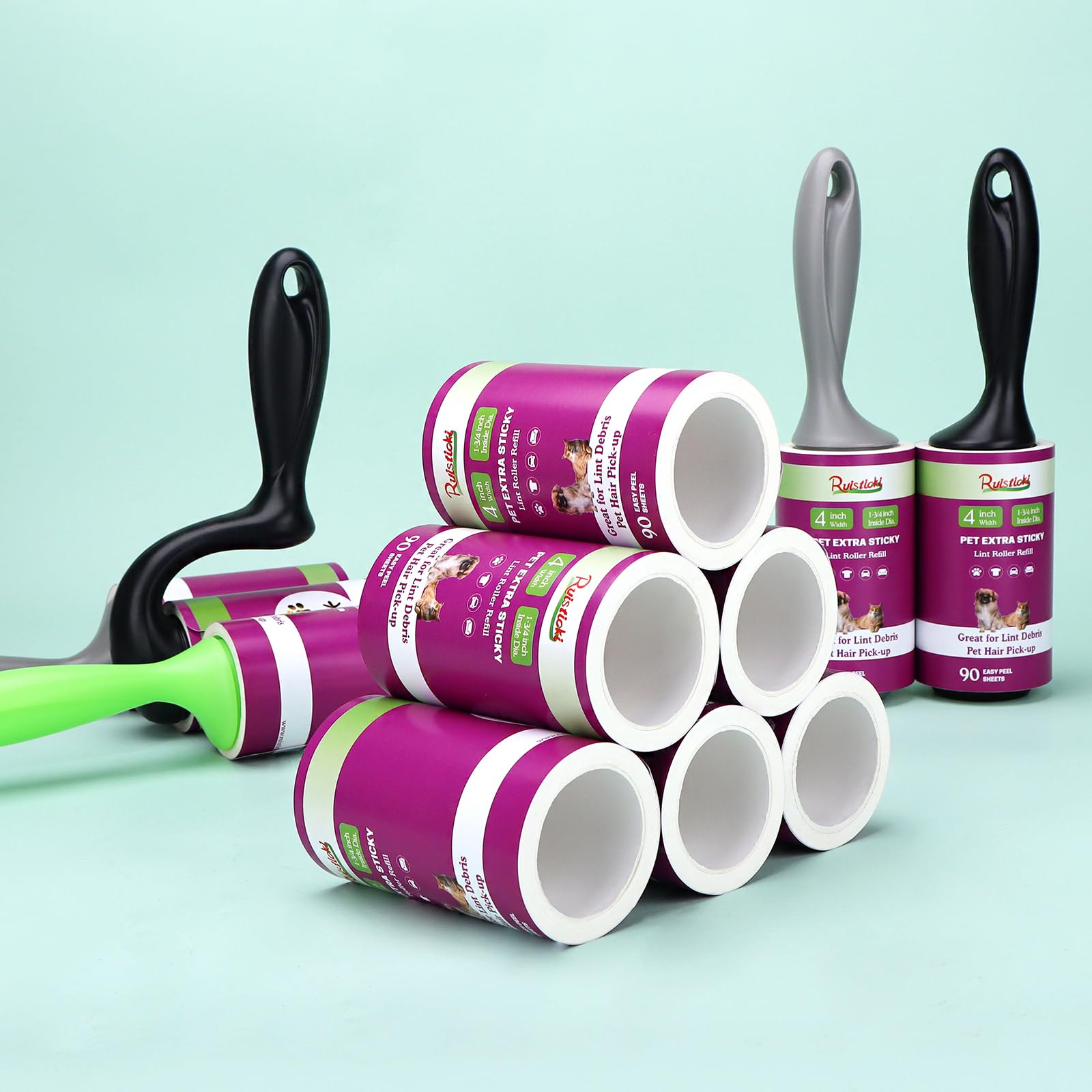 4 inch Lint Roller Refills Compatible with Scotch (540 Count)