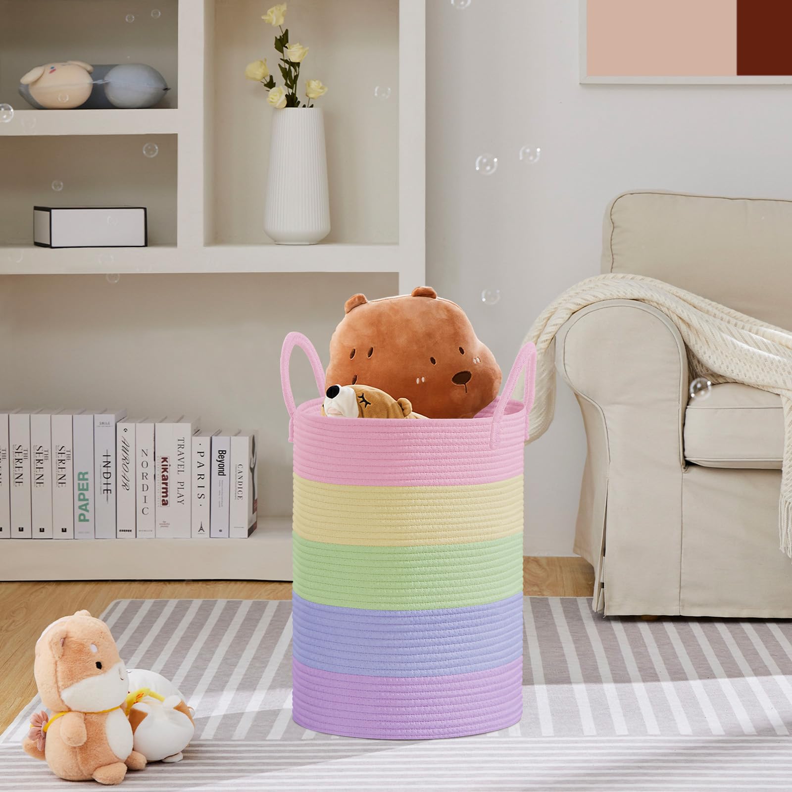 72L Tall Woven Laundry Basket Hamper