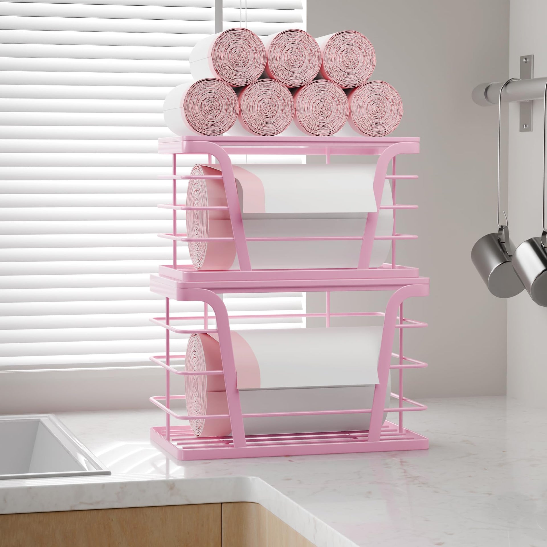 2 Pack Pink Trash Bag Holder (2 Count)