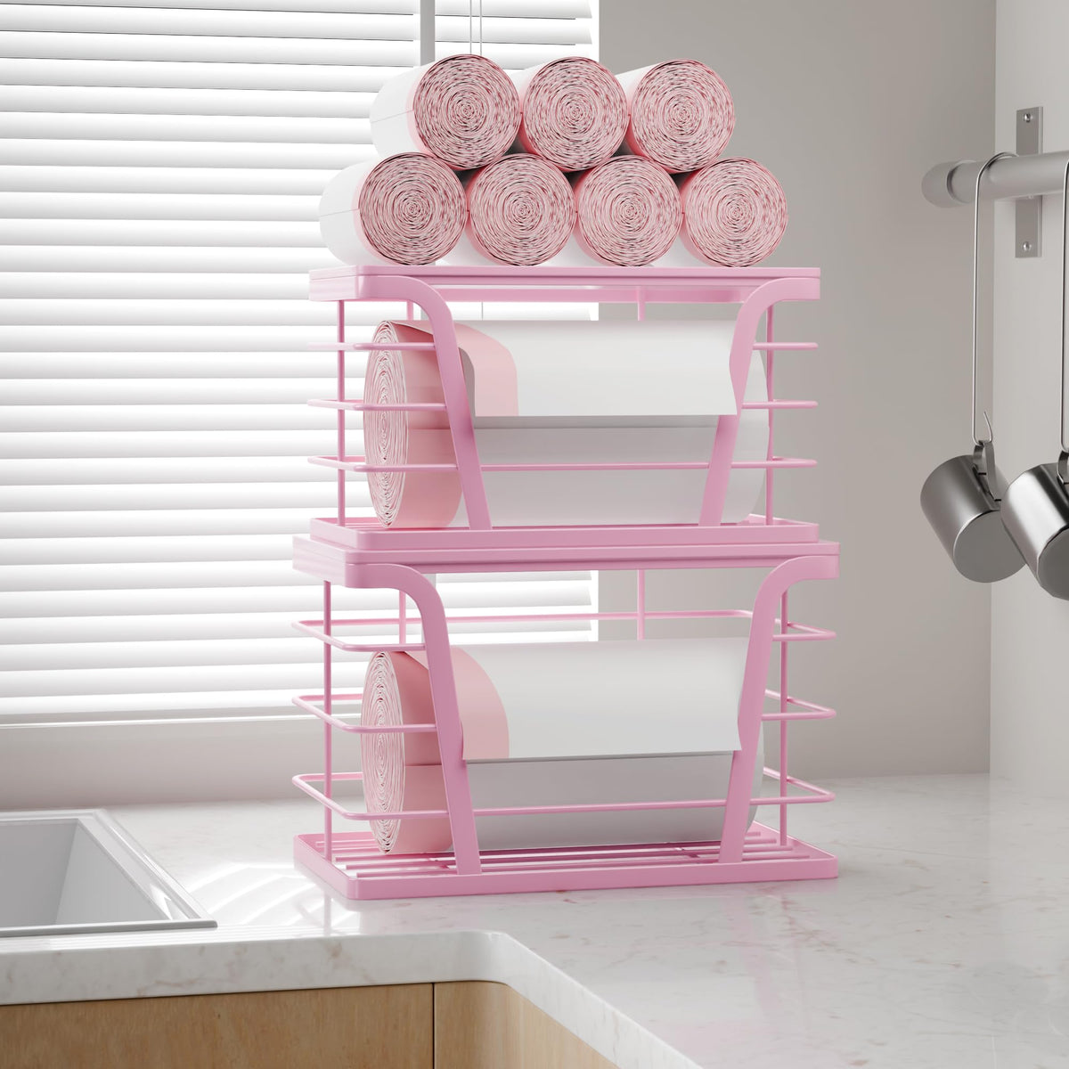 2 Pack Pink Trash Bag Holder (2 Count)