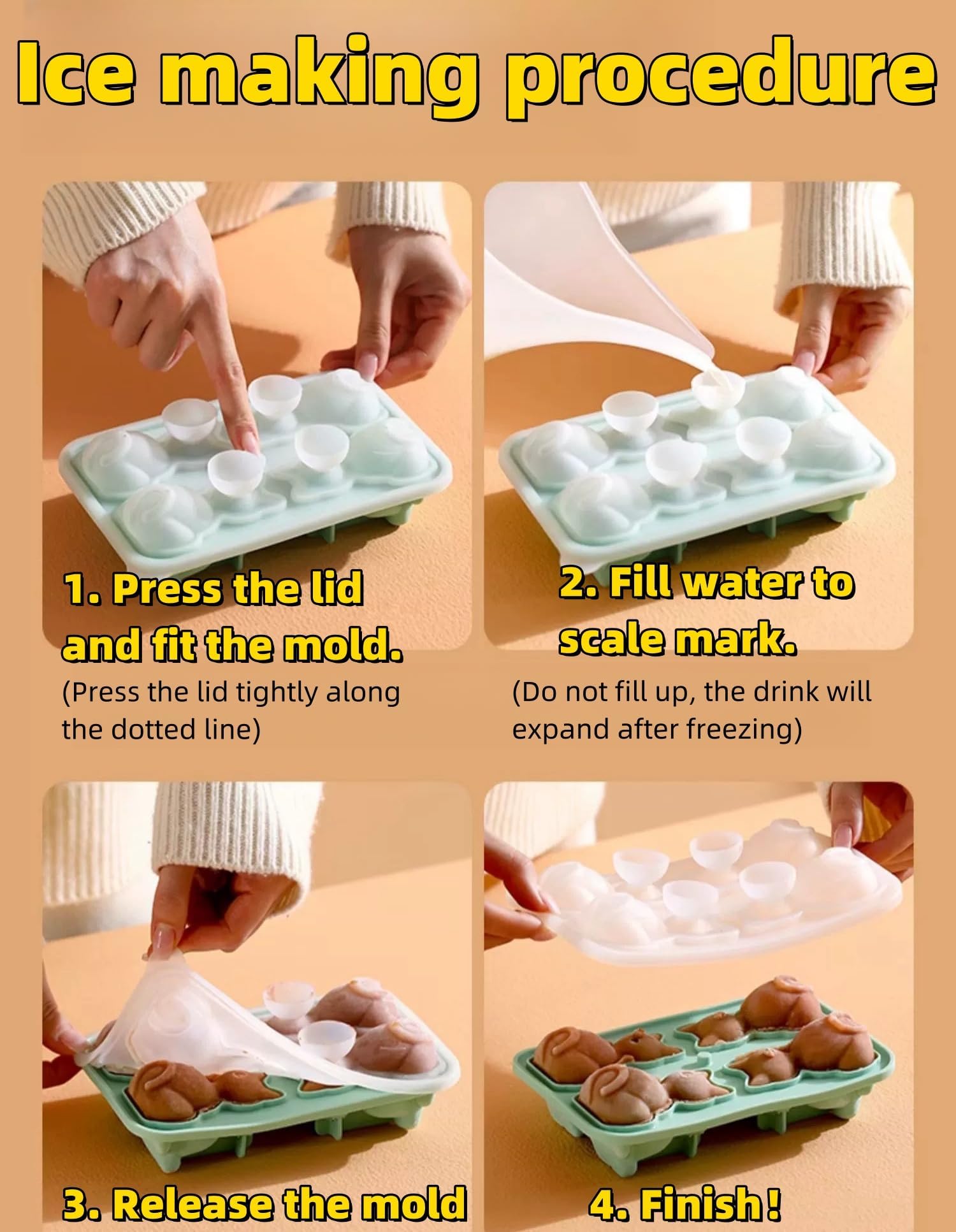 Cute 3D Cat Ice Mold