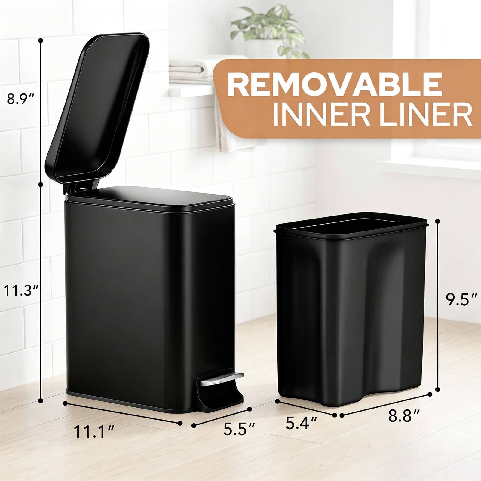 Small Bathroom Trash Can w