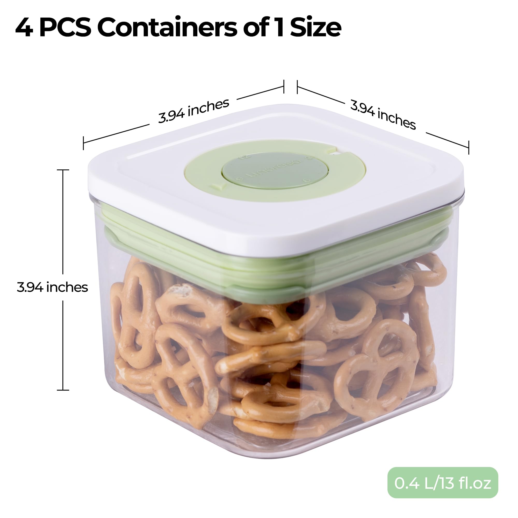 Pop Airtight Food Storage Containers with Time Recording Lids