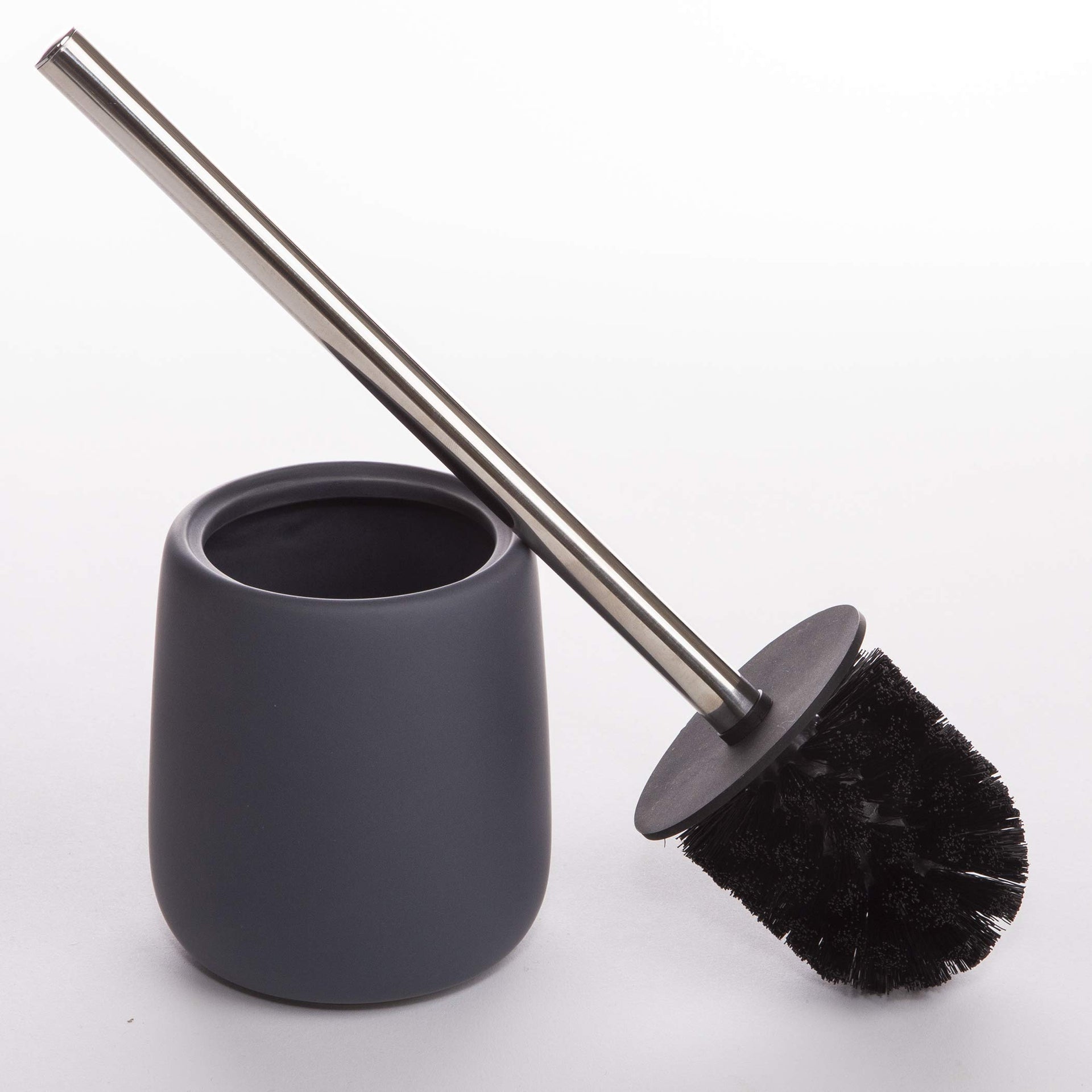 Toilet Brush with Holder Silicone Coated Ceramic