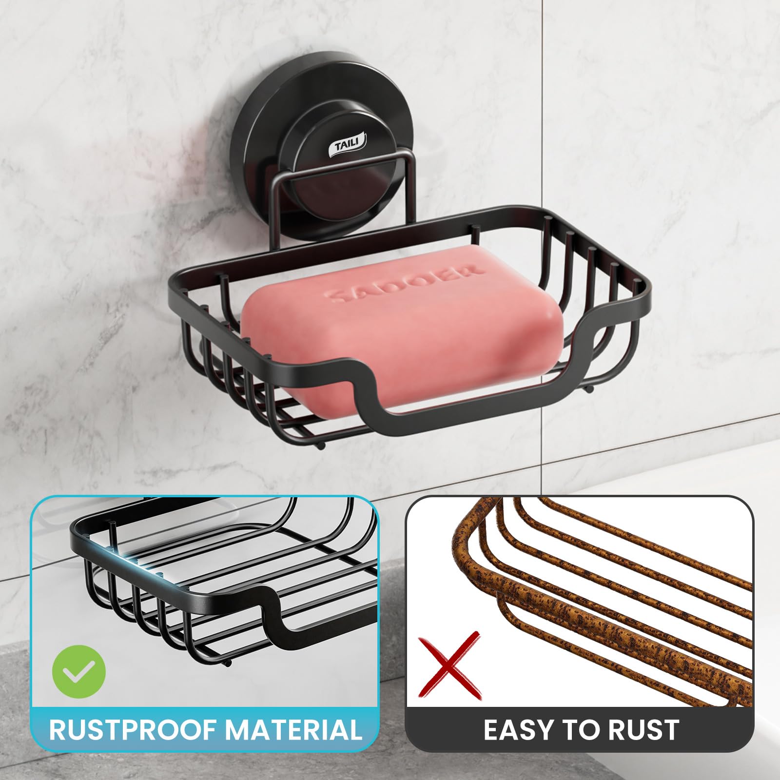 Soap Dish Bar Soap Holder Suction Cup