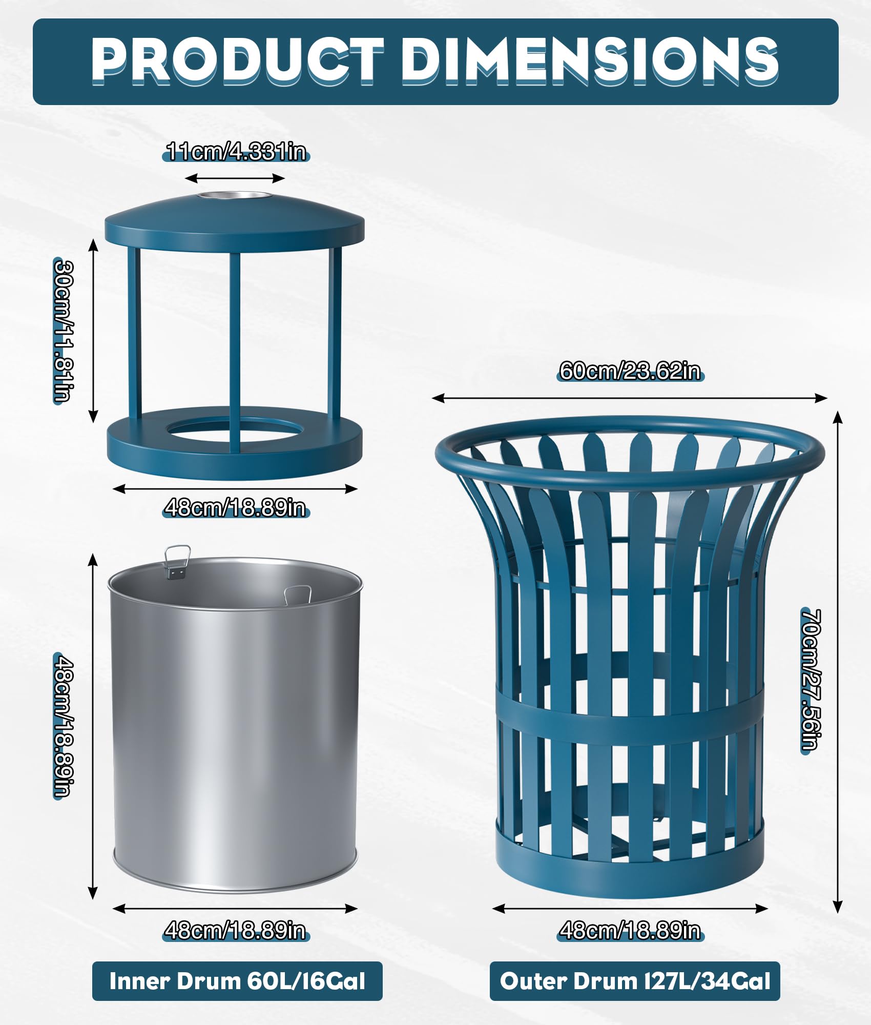 Outdoor Trash Can Commercial