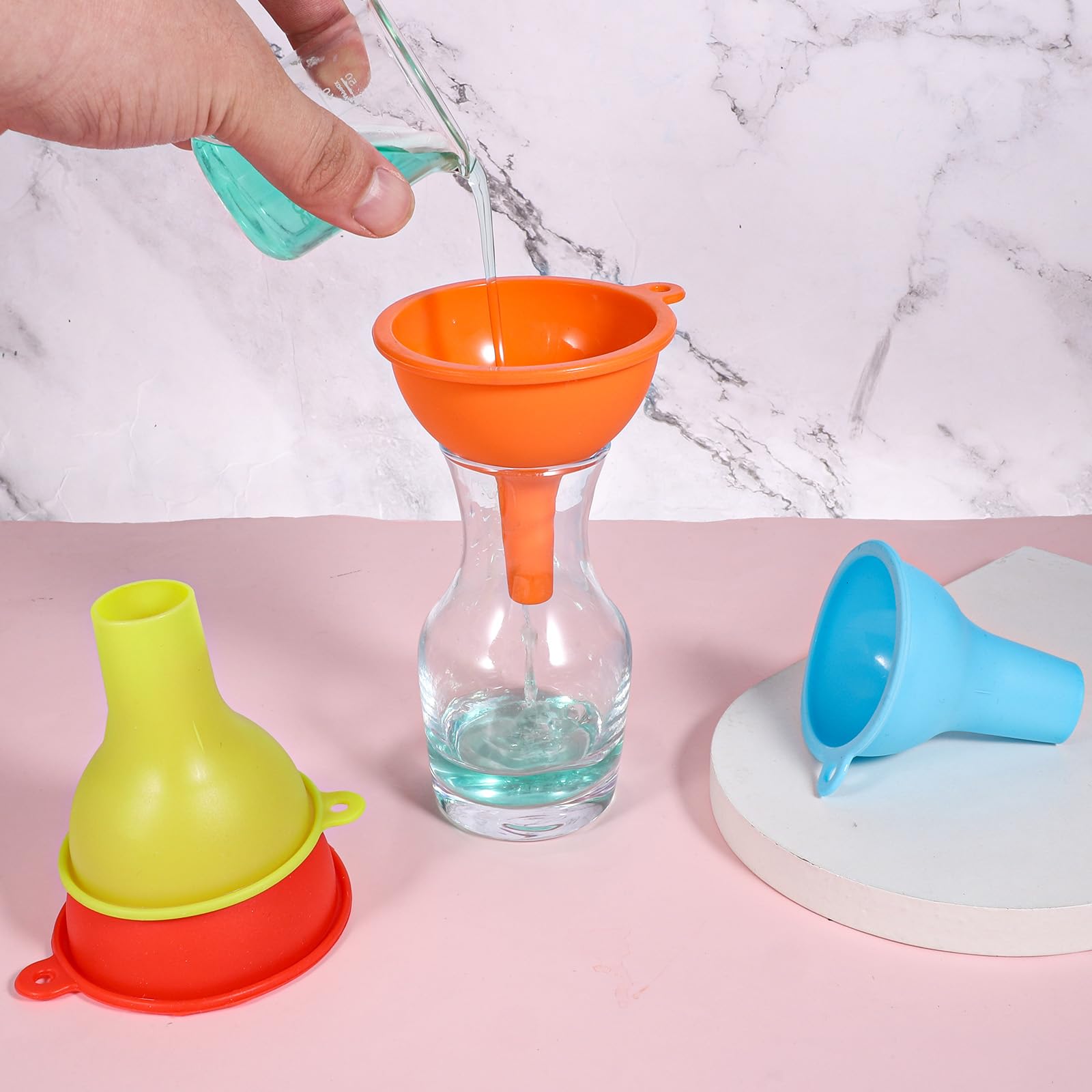 4 PCS Kitchen Silicone Funnel