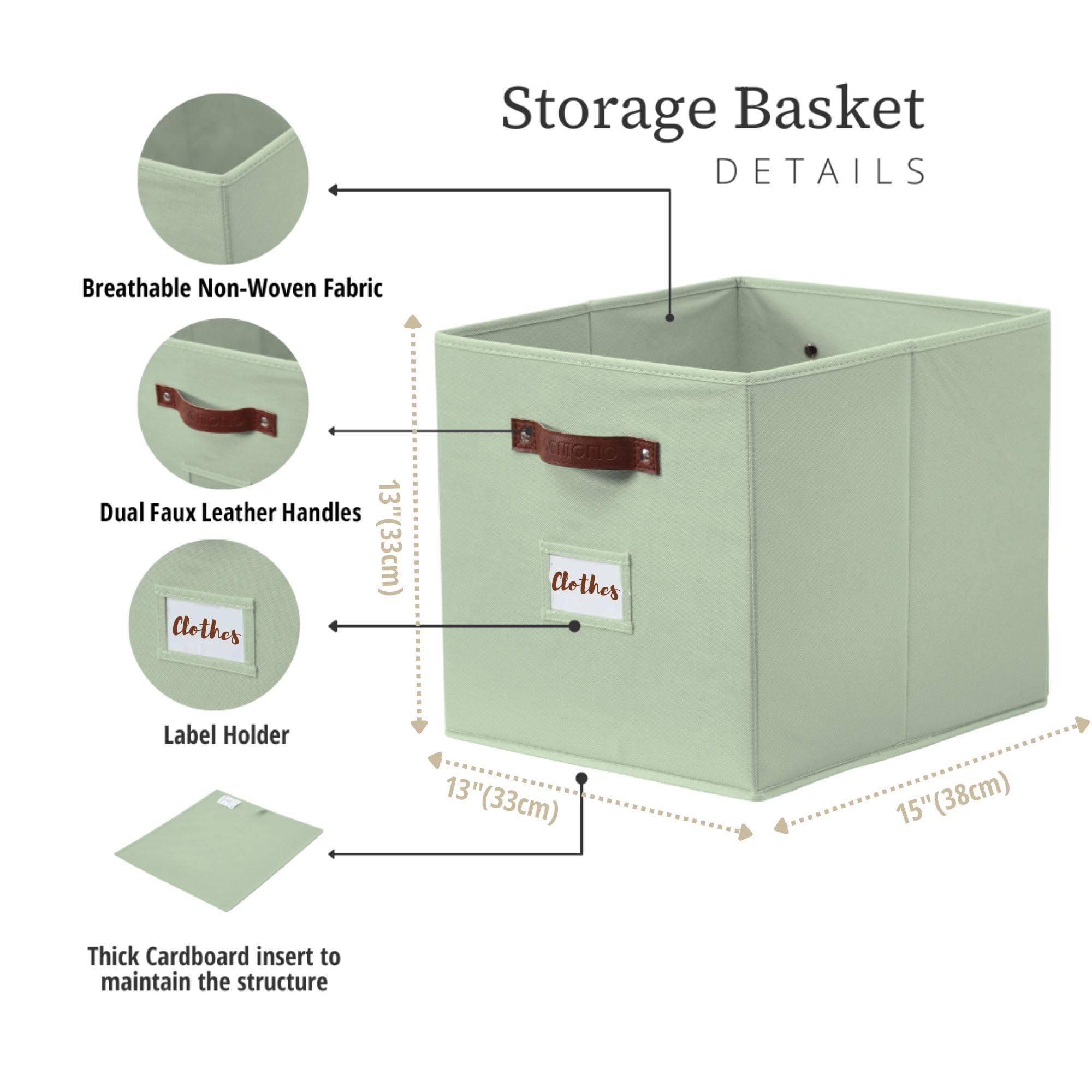 Storage Bins Storage Baskets for Shelves (4 Count)