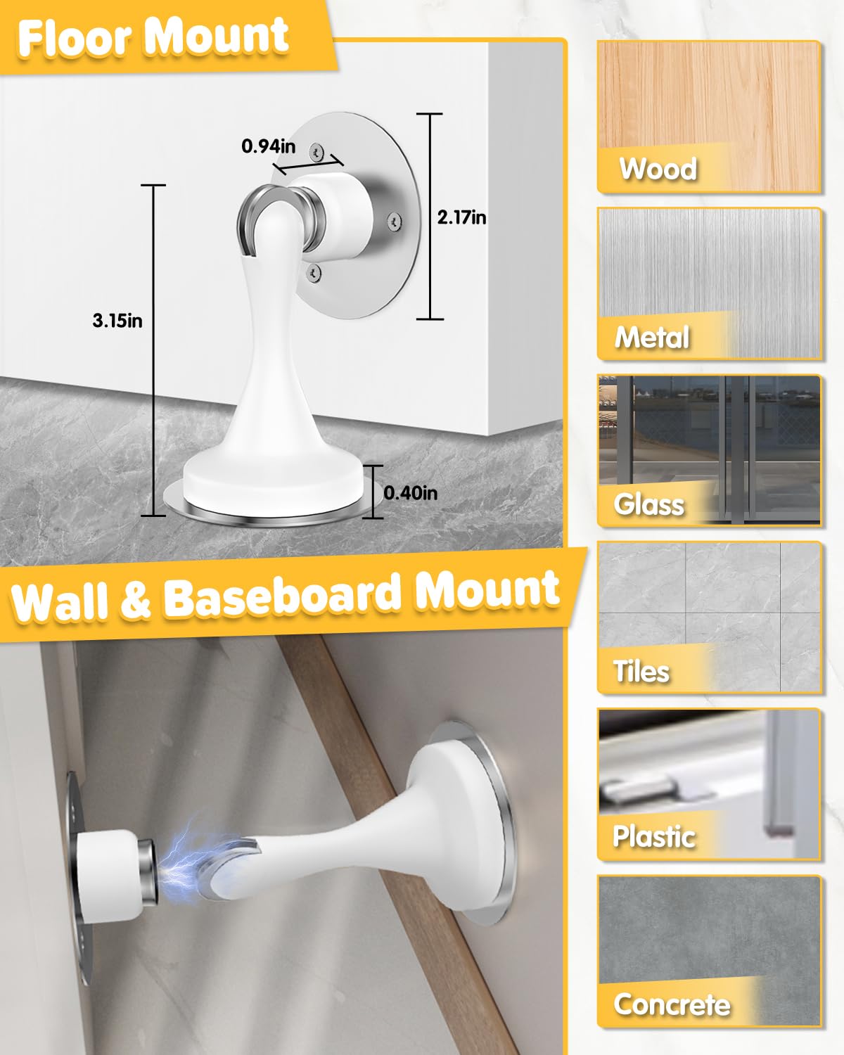 Door Stoppers Magnetic Door Stop 1 Pack Stainless Steel Magnetic Door Catch