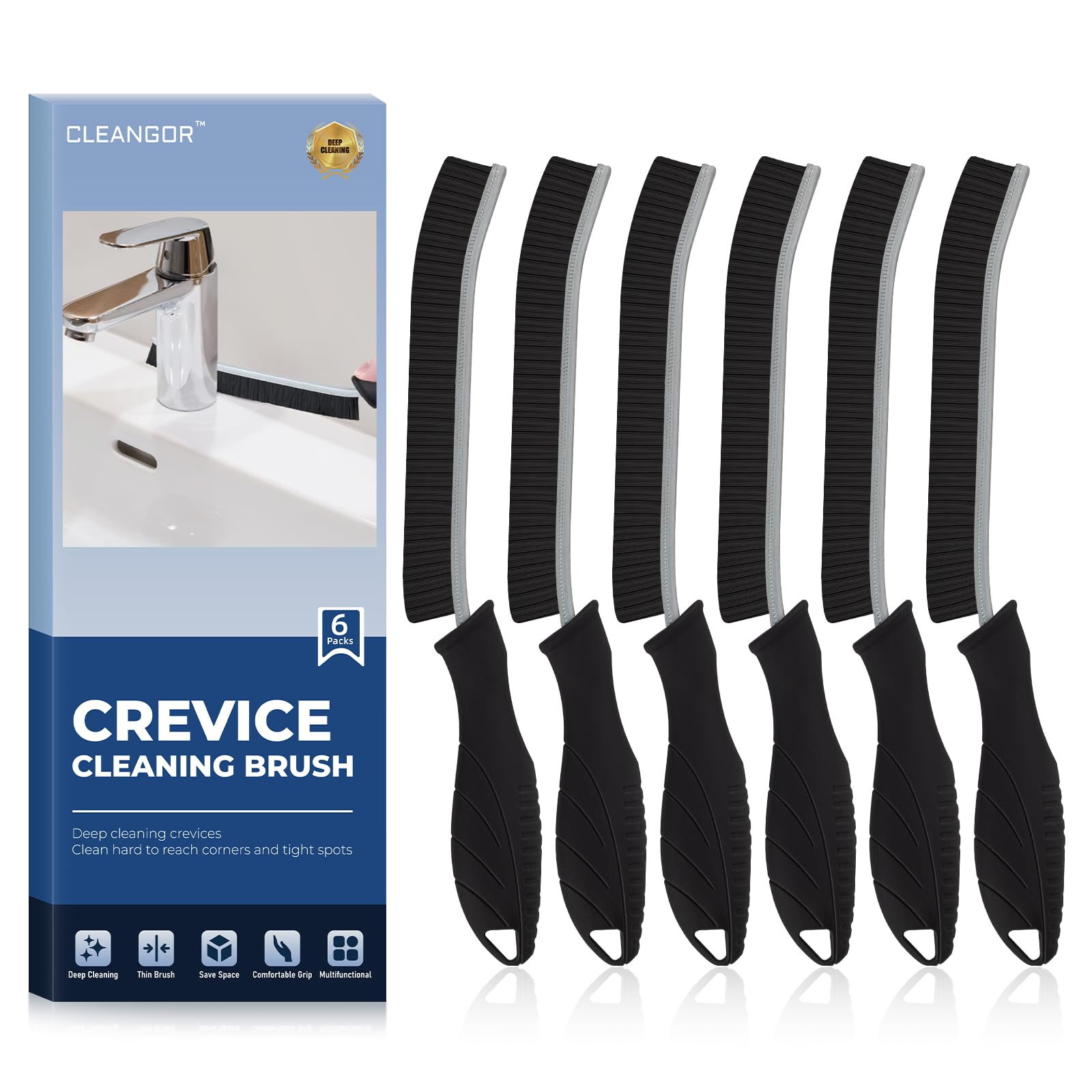 Crevice Cleaning Brushes (6 Count)