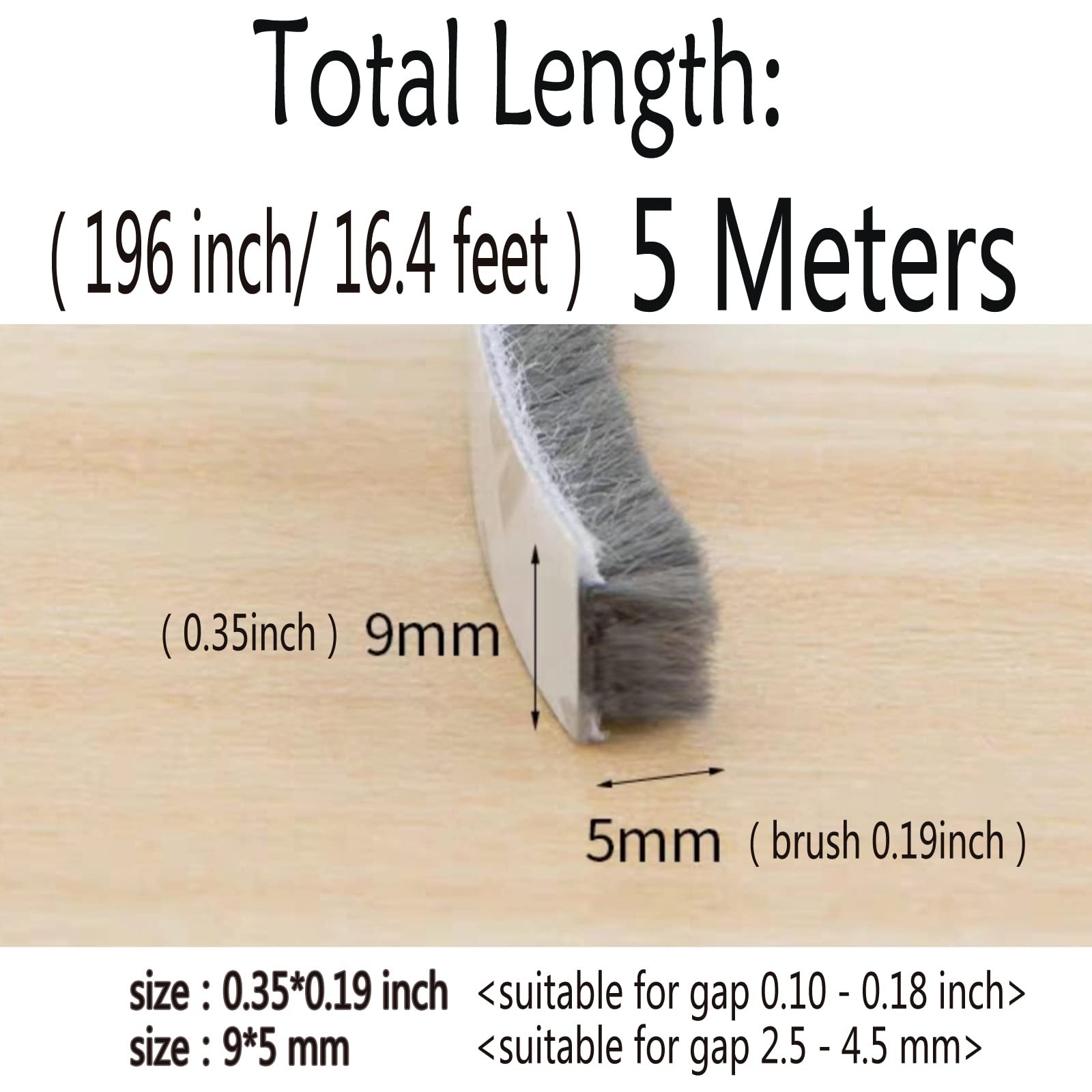 Weather Stripping Brush for Sliding Windows