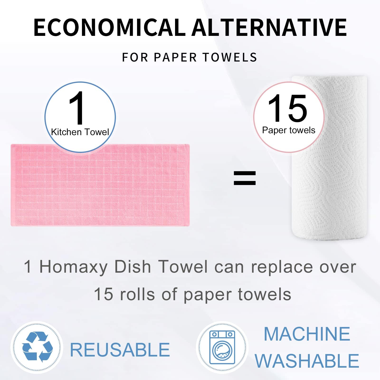 100% Cotton Terry Kitchen Towels (18 Count)