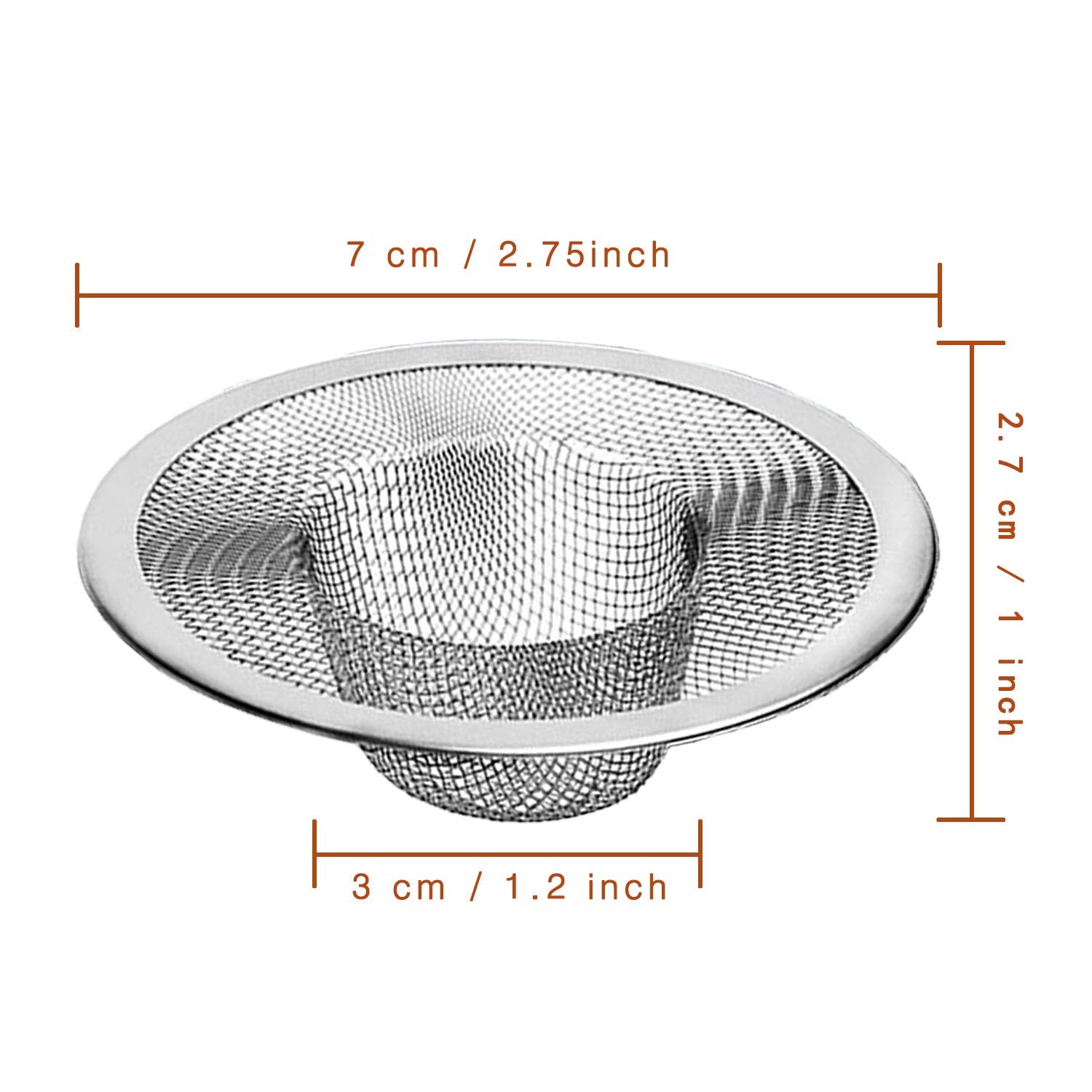 2pcs Heavy Duty Stainless Steel Slop Basket Filter Trap (2 Count)
